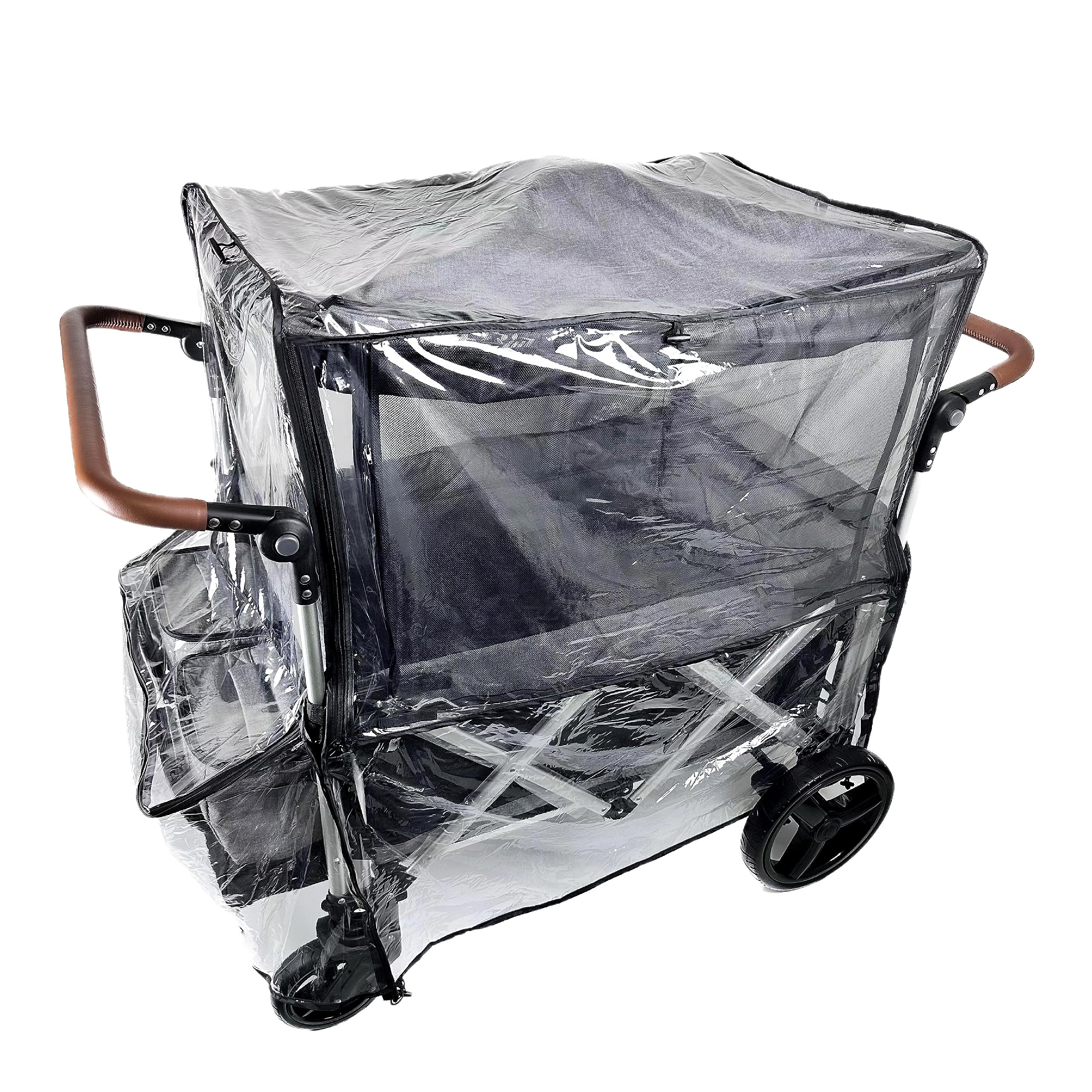 Big Size Rain Cover for Stroller, Mosquito Net for Trolley Cart, 2in1 Big Cover