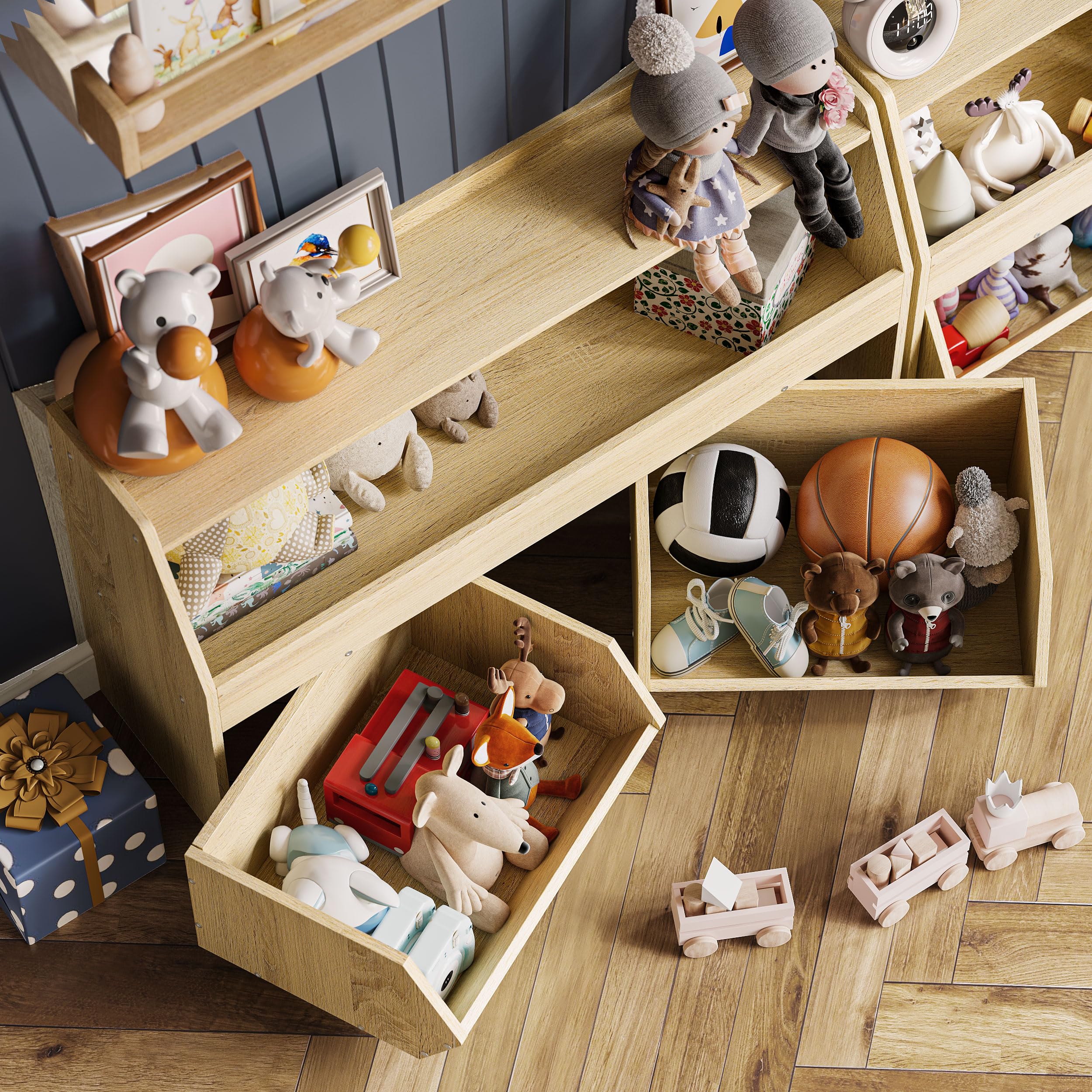 Kids Toy Storage Organizer with Drawers and Wheels