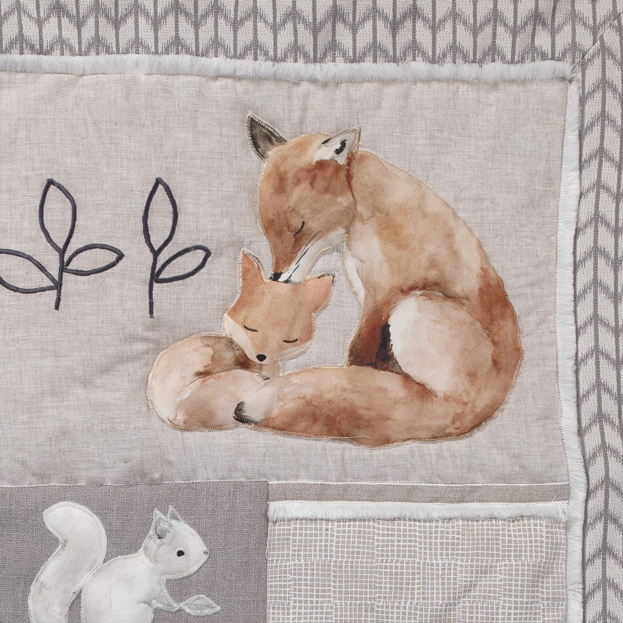 Forest Animal Crib Bedding Set 4-Piece Cotton