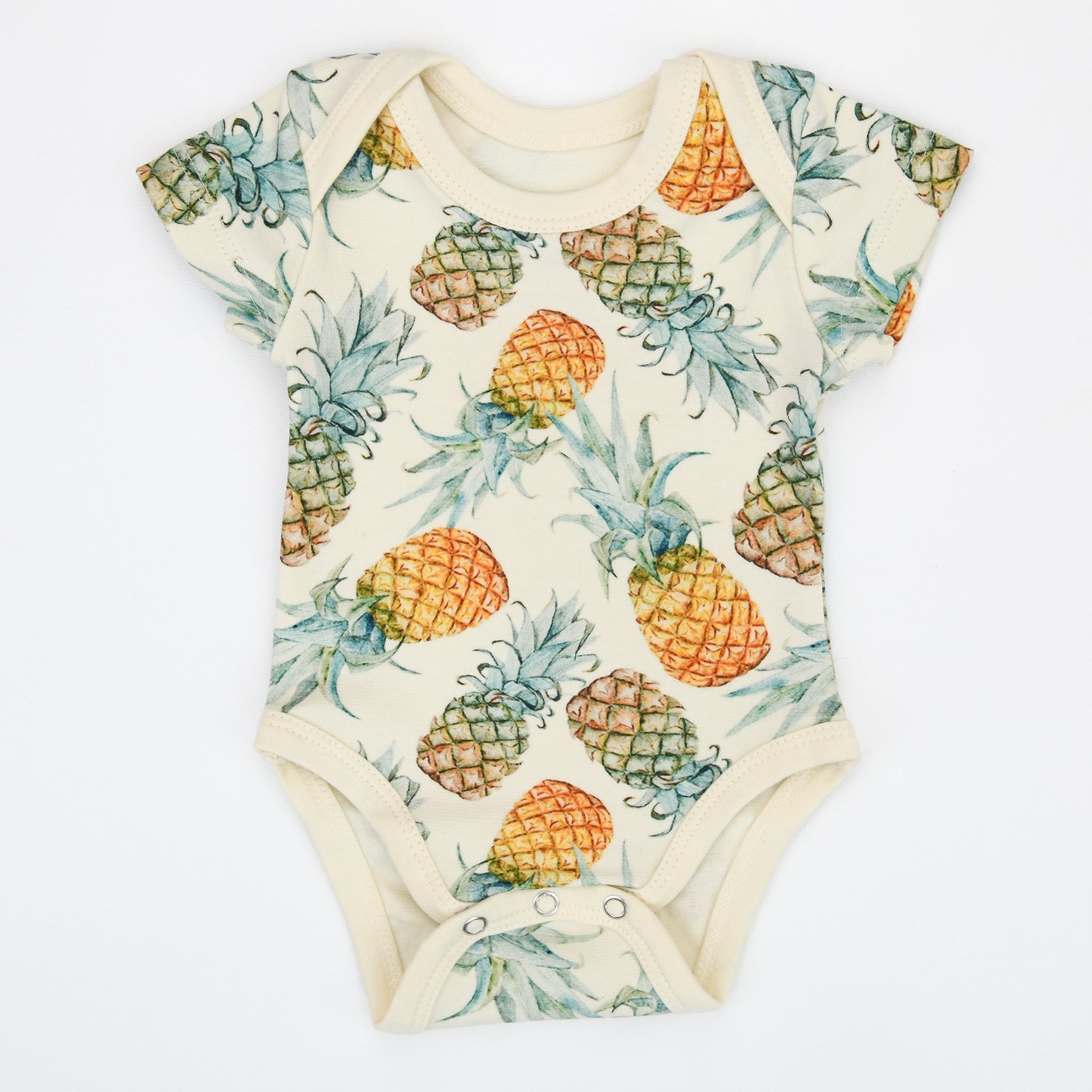 Organic Cotton Short Sleeve Baby Bodysuit, Aloha