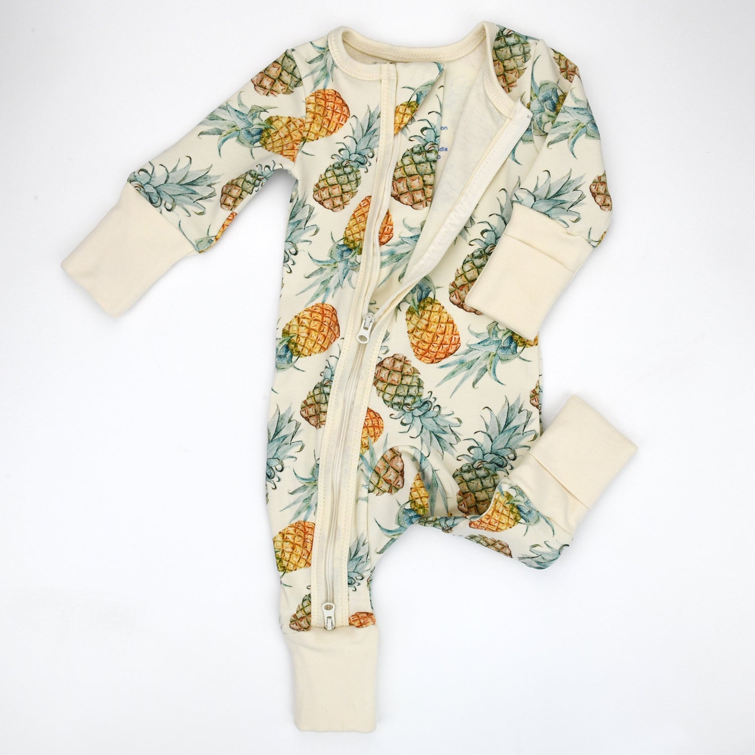 Organic Cotton Baby Pajamas 2-Way Zip Front Zipper Sleeper, Aloha
