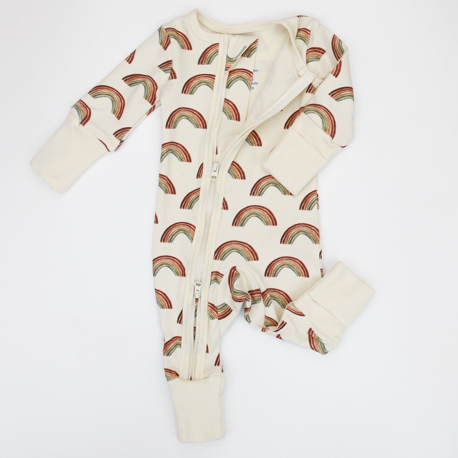 Organic Cotton Baby Pajamas 2-Way Zip Front Zipper Sleeper, August