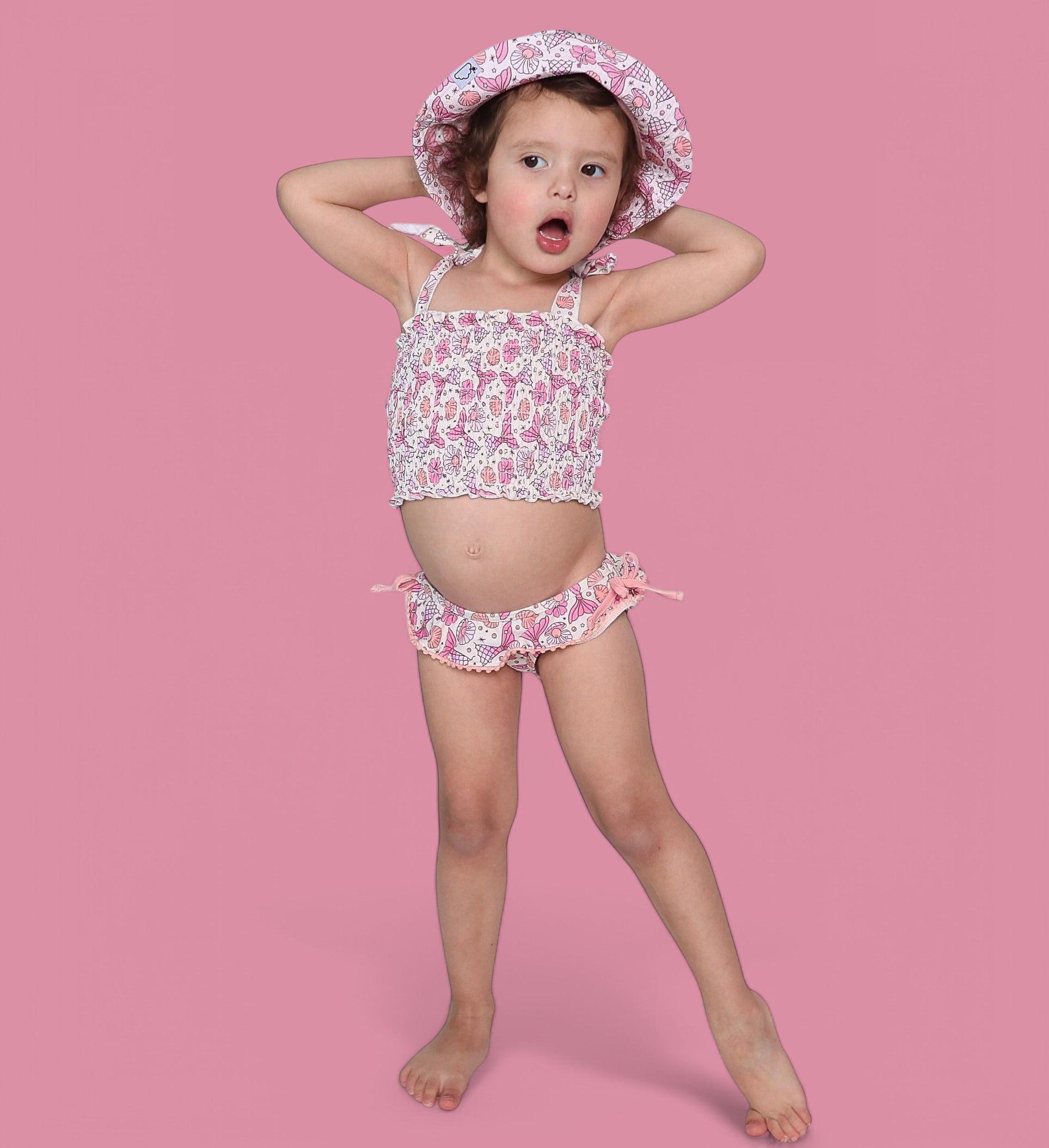 MAGICAL MERMAID DREAM SMOCKED TANKINI TWO PIECE SWIM SUIT