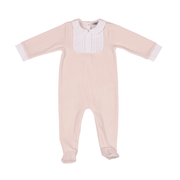 BELLA | Girls Pink Velour All-in-One