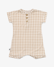 Gingham Print Romper
