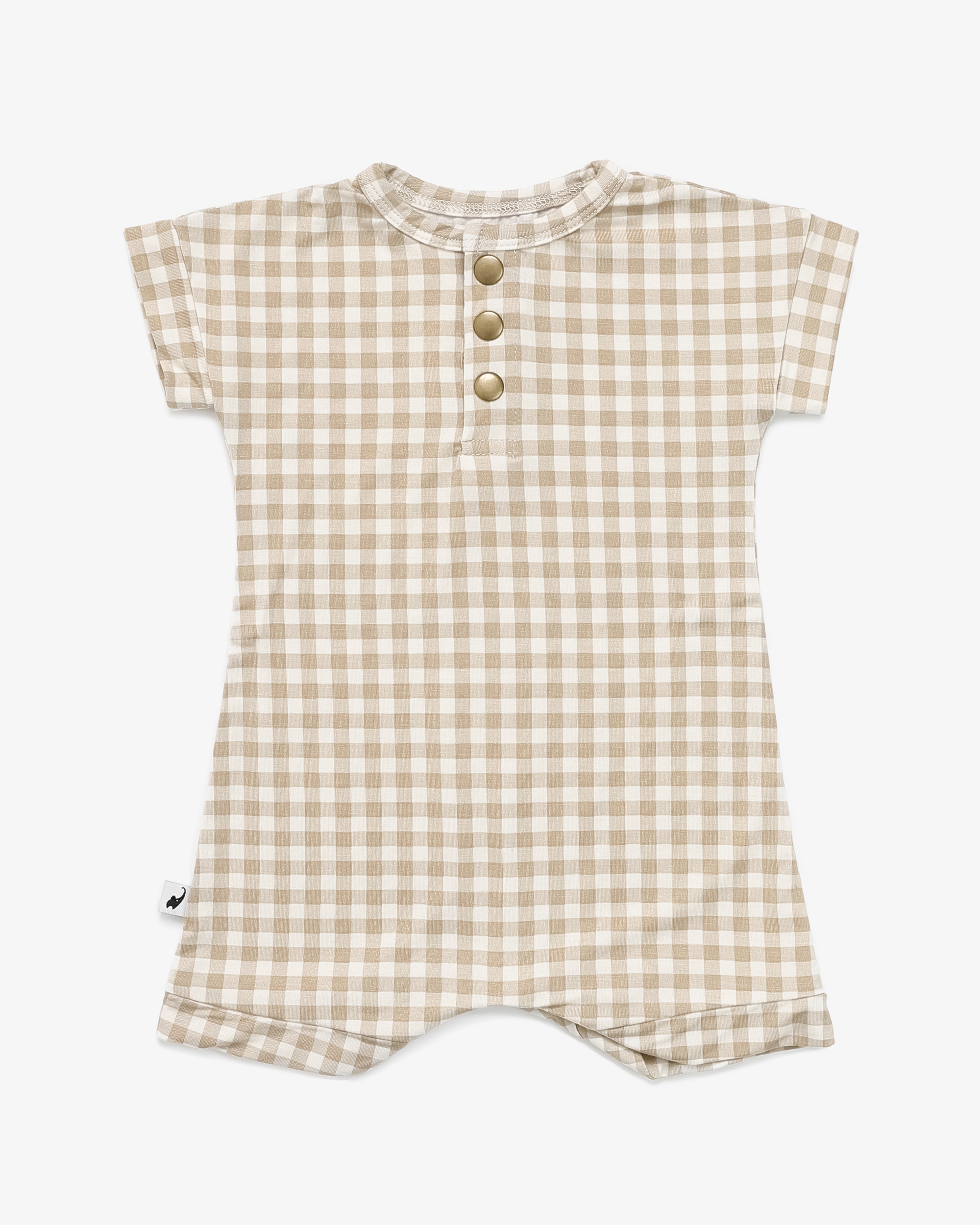 Gingham Print Romper