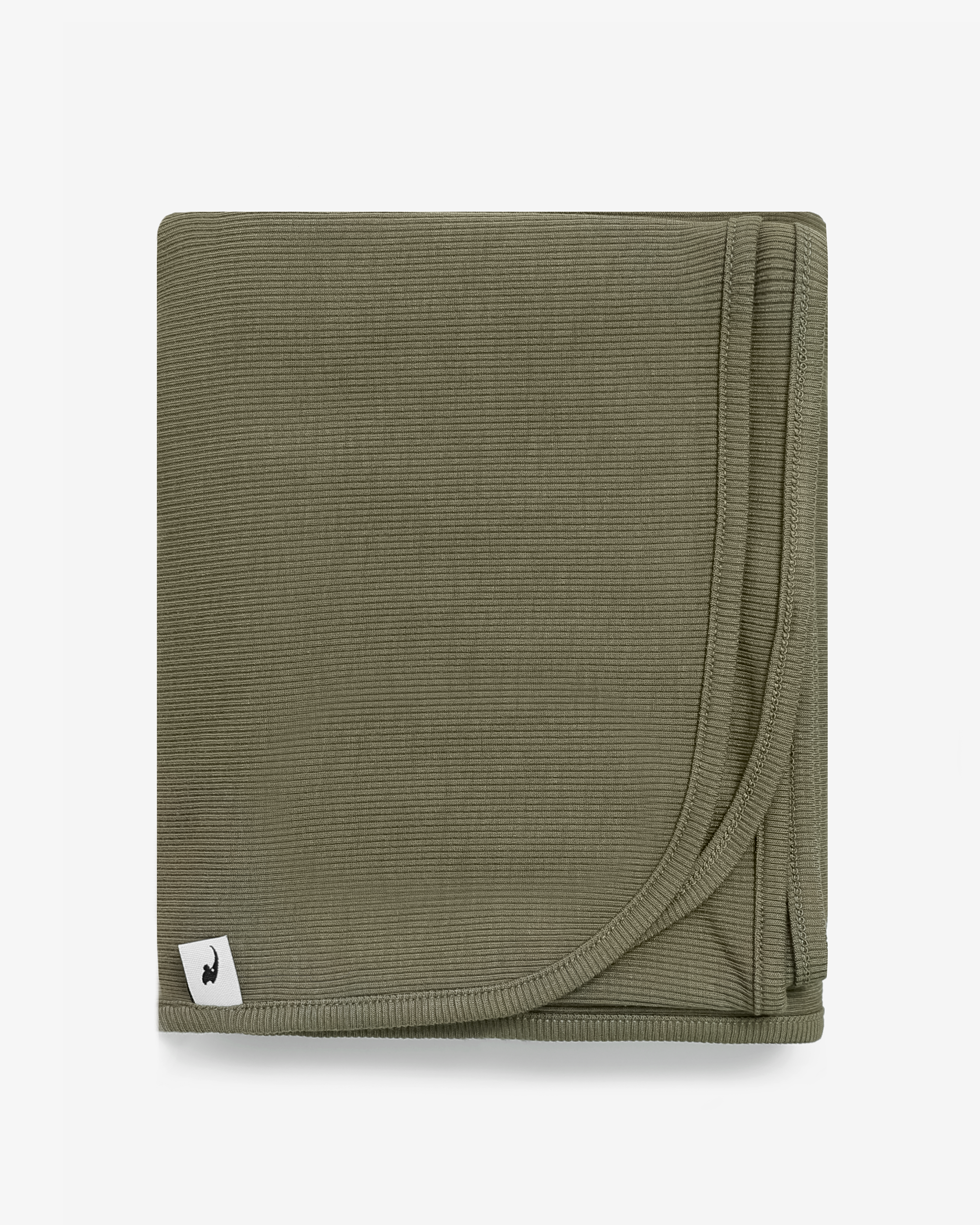 Olive ribbed stretchy swaddle