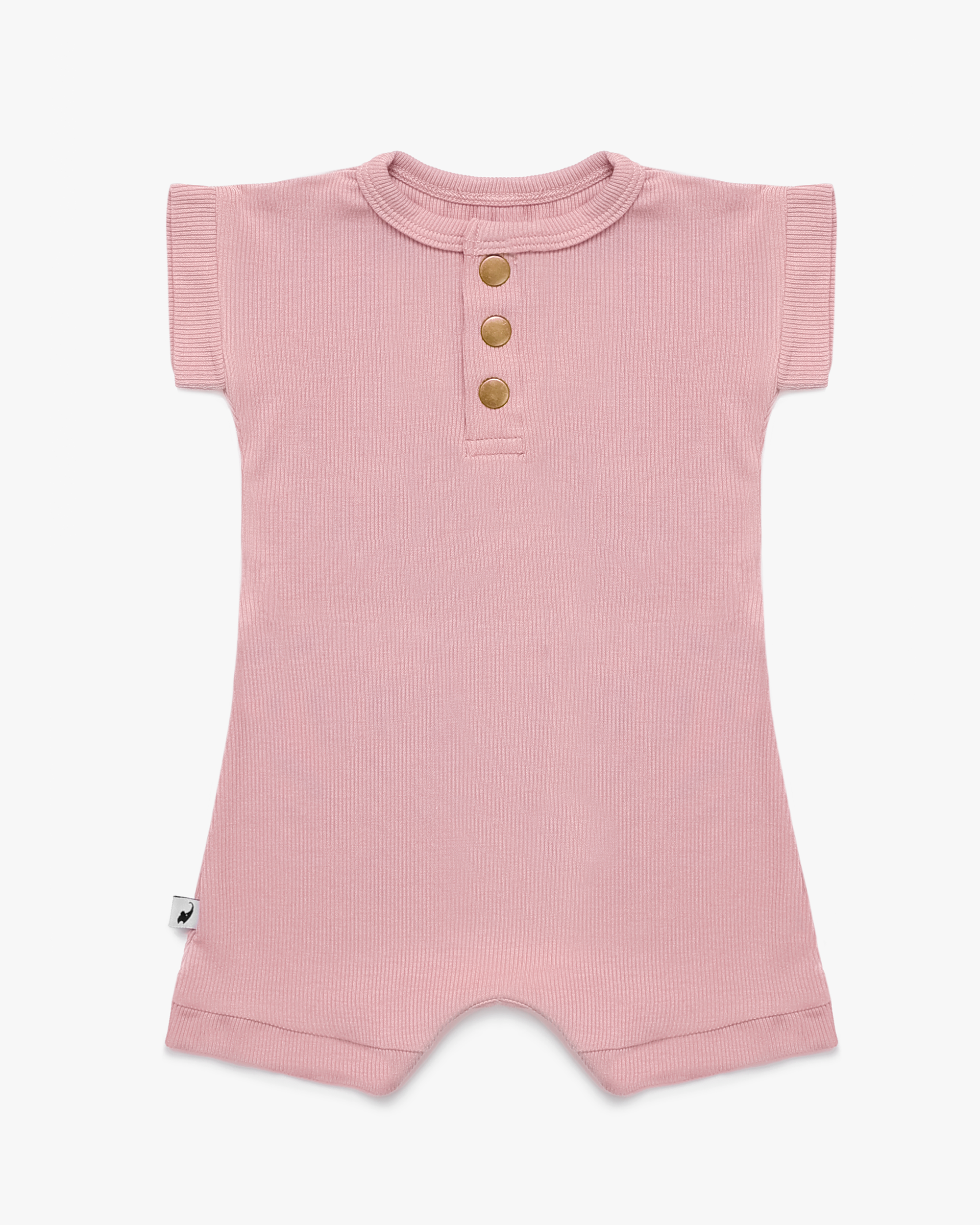 blush ribbed romper