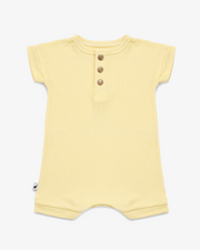 Lemon Ribbed Romper