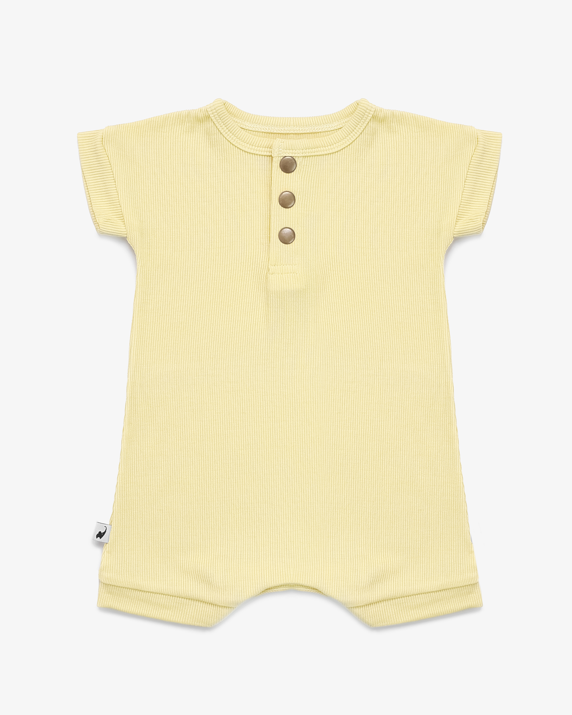 Lemon Ribbed Romper