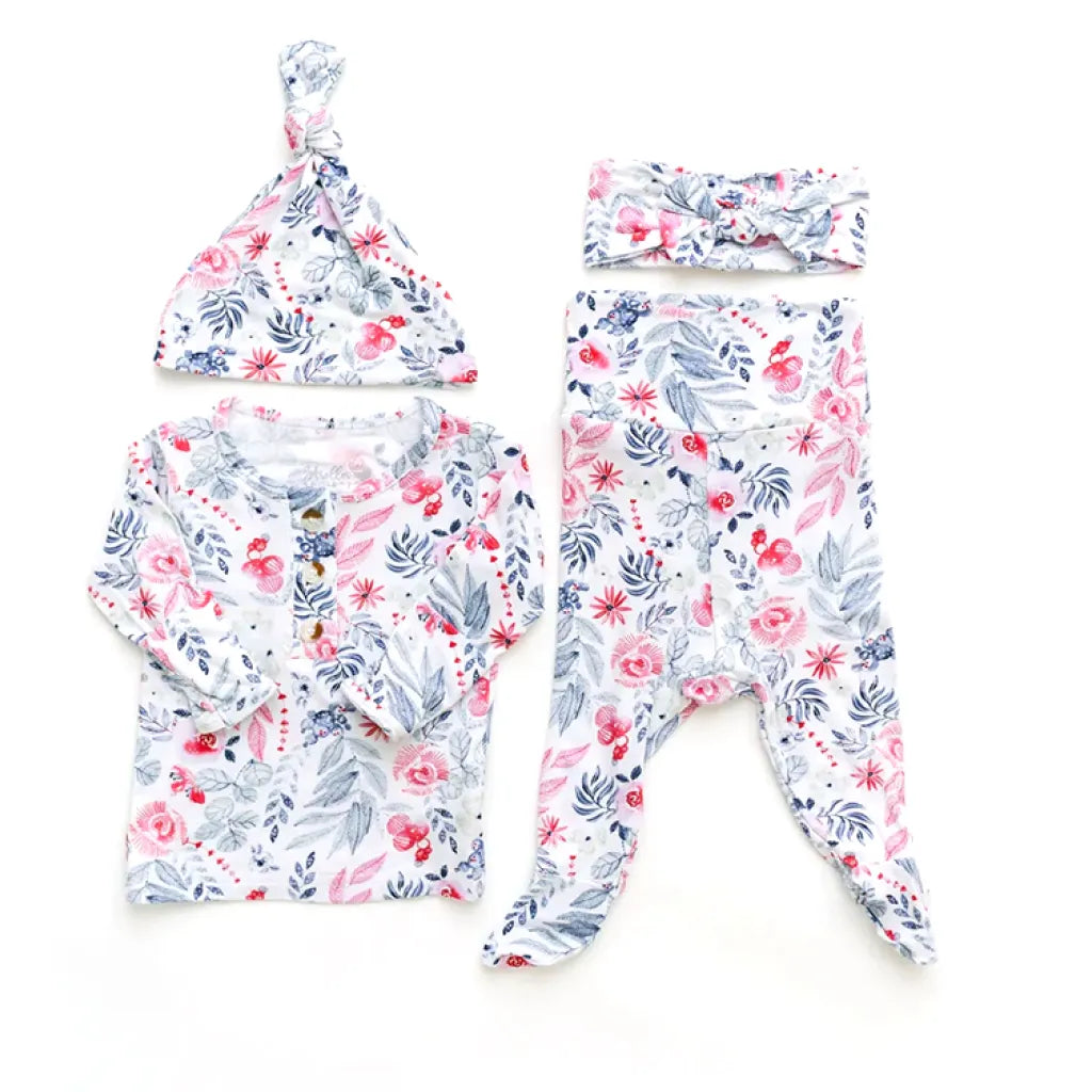 Baby Outfit, Newborn Outfit, Baby Girl Coming Home Outfit (Sizes: NB-24 months) - Bloom