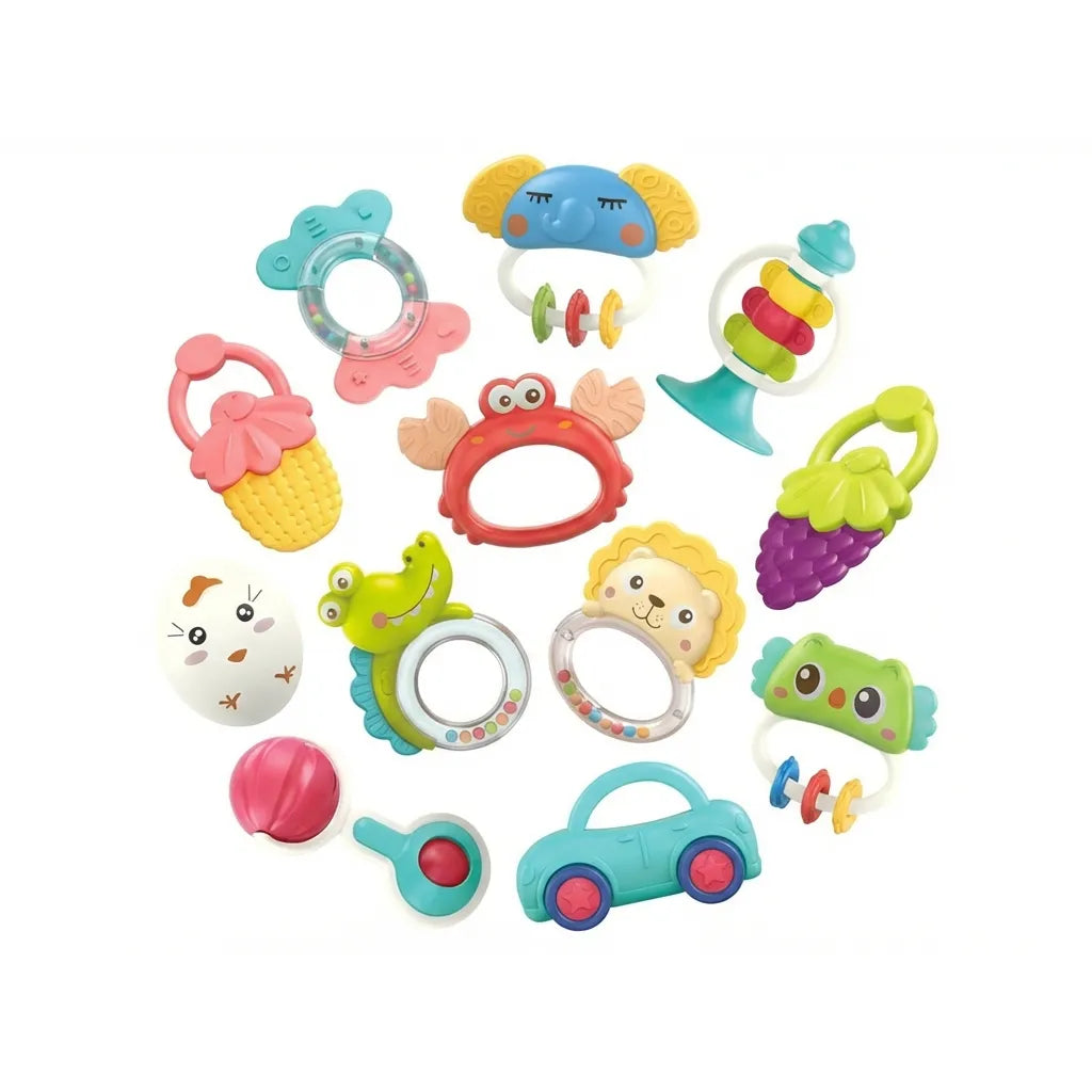 Baby Toys 6 to 12 Months, 12PCS Rattle Baby Teething Toys