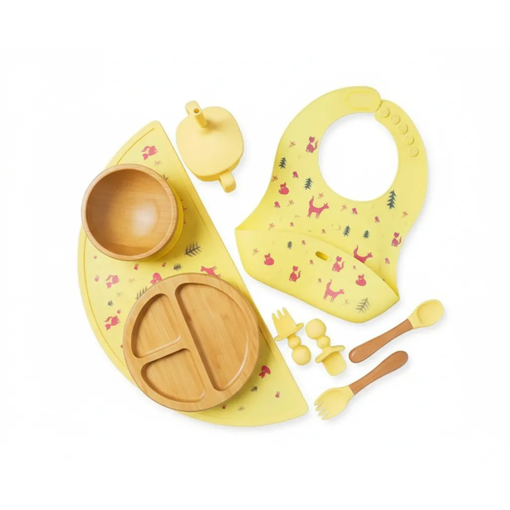 Bamboo Baby Feeding Set for Infants & Toddlers - Baby Essentials
