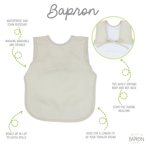 Solid Champagne Minimalist Bapron