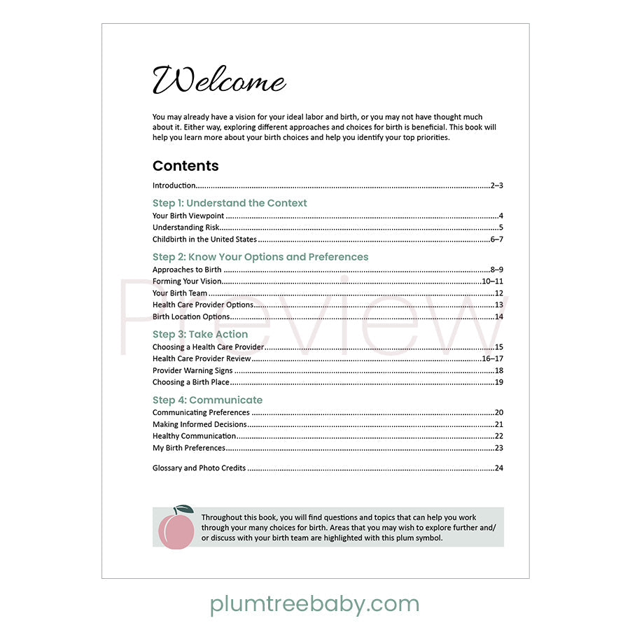 Birth Choices Booklet