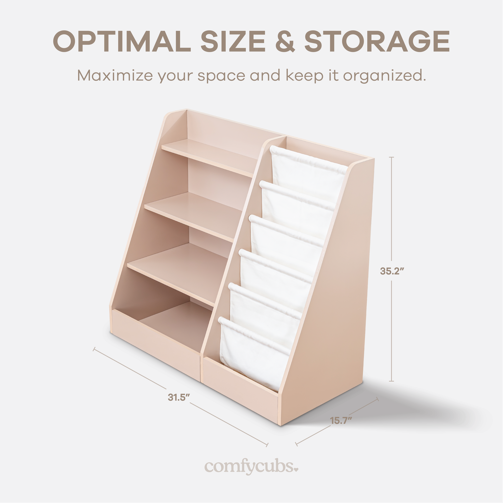 Kids Bookshelf - Blush