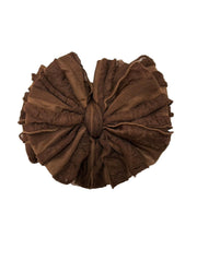 Ruffled Headband- Brown