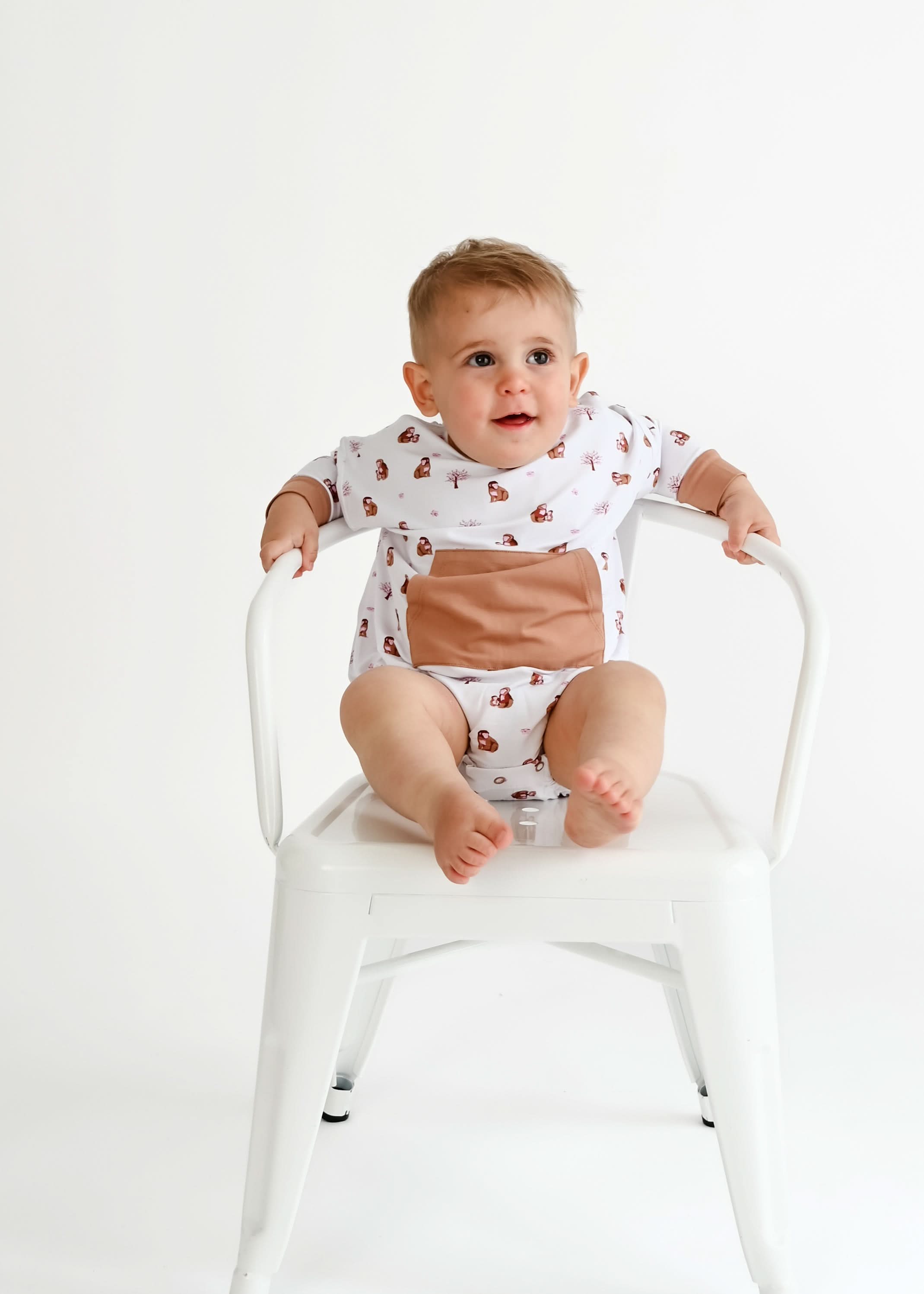 Macaque | Long Sleeve Bubble Romper