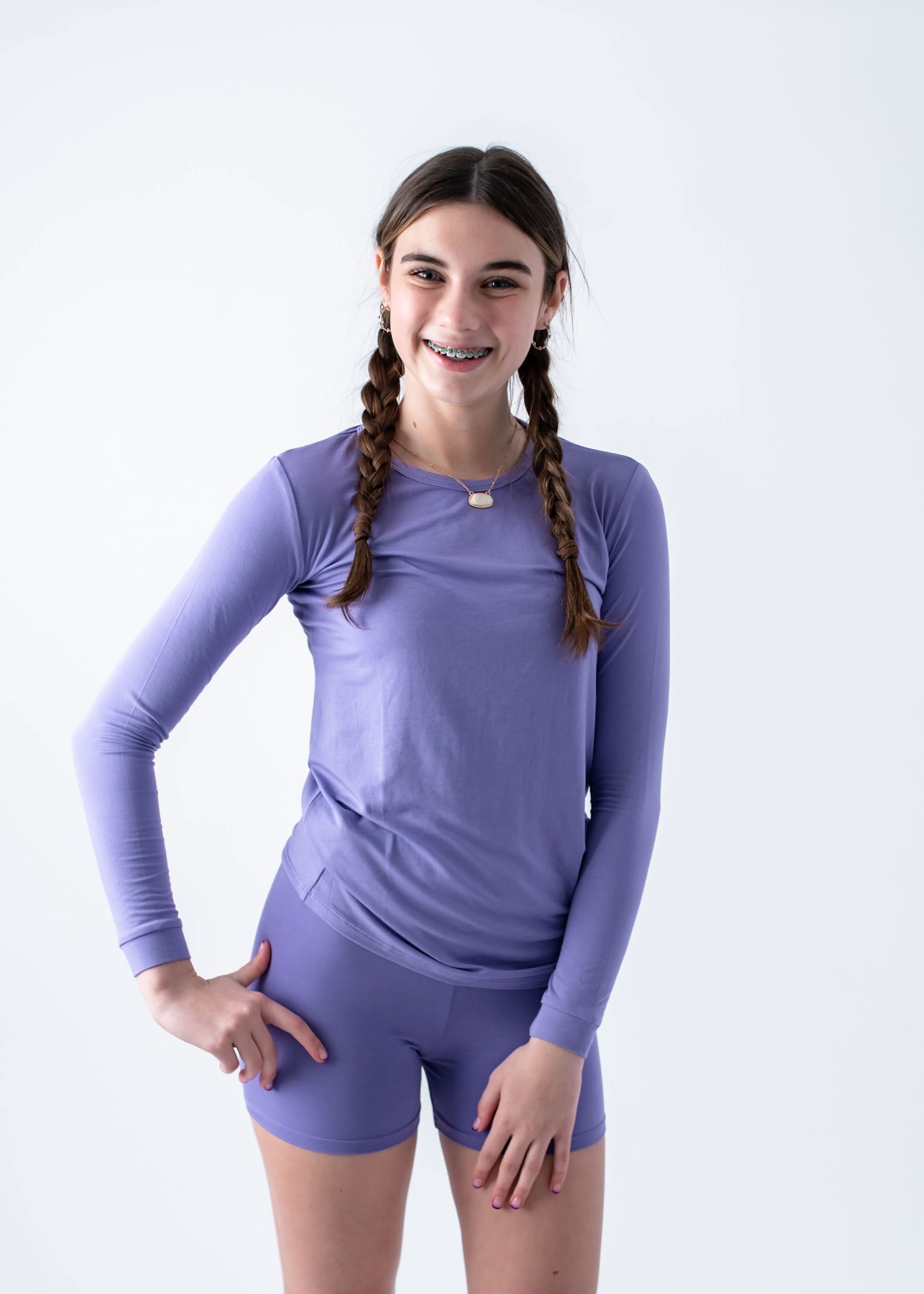 Aster | Children's Long Sleeve Biker Short Set