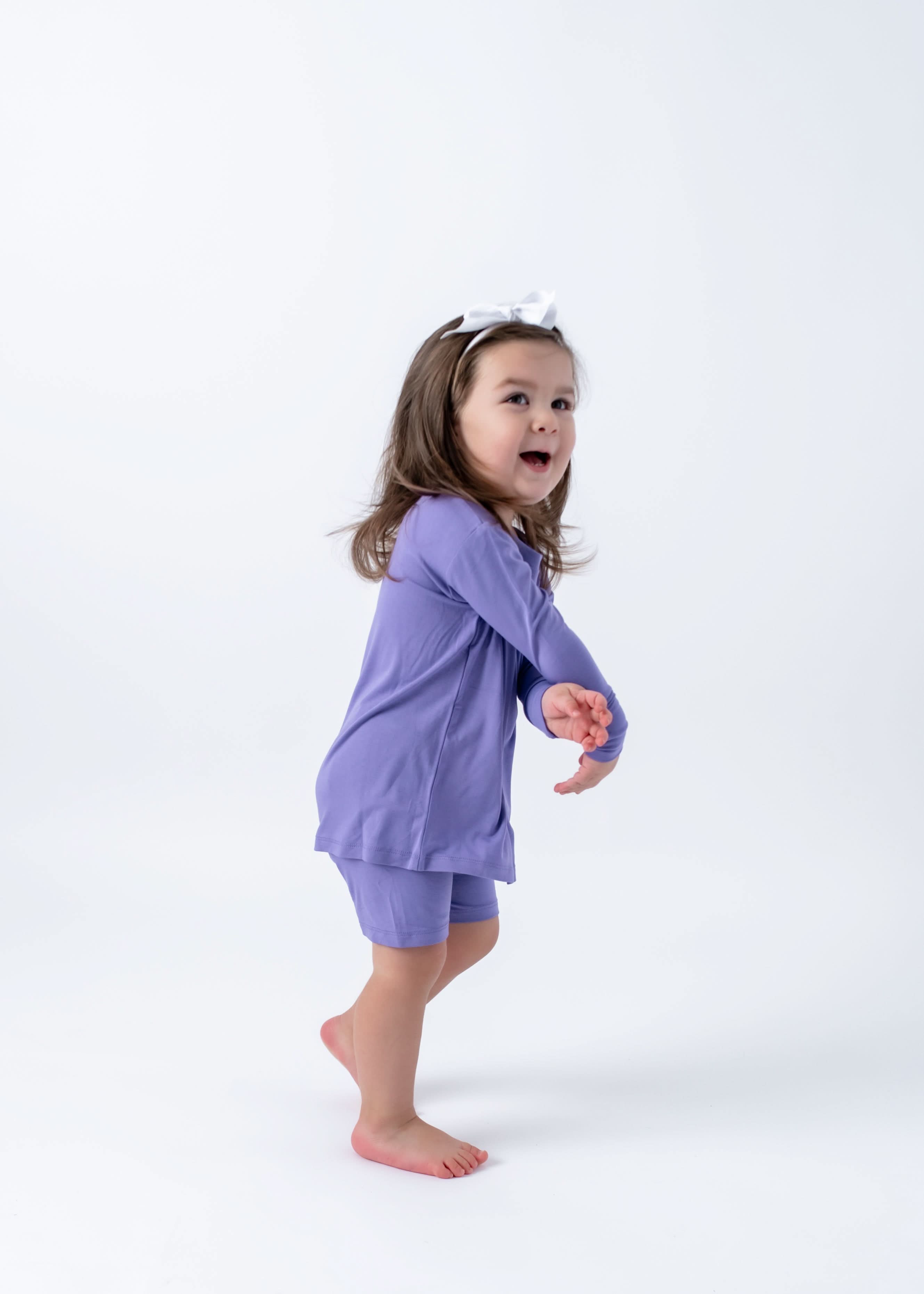 Aster | Children's Long Sleeve Biker Short Set