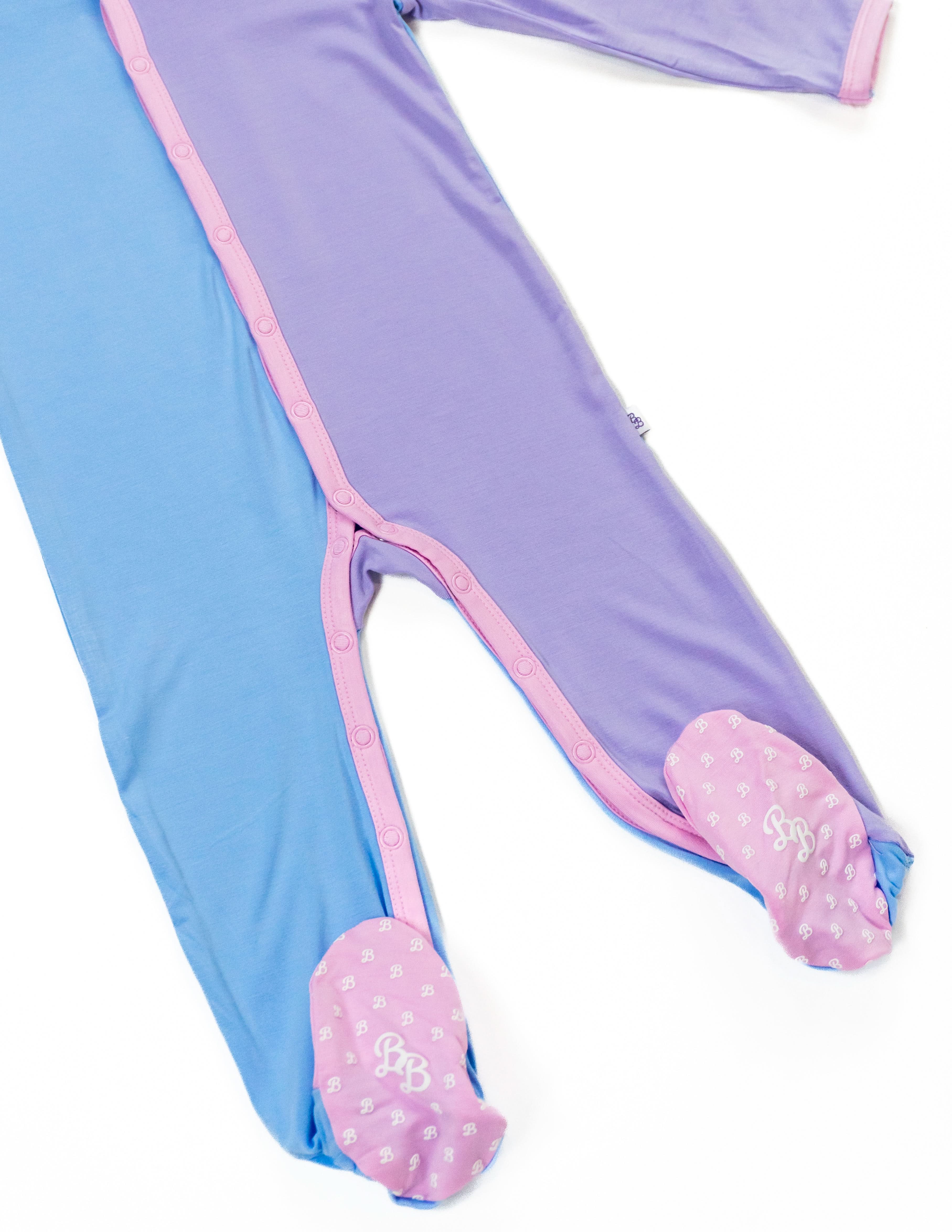 Sky / Lilac / Petal Colorblock | Snap Footie