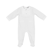CHARLES | Boys White Velour All-in-One