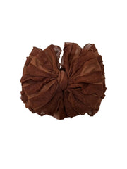 Ruffled Headband- Chestnut