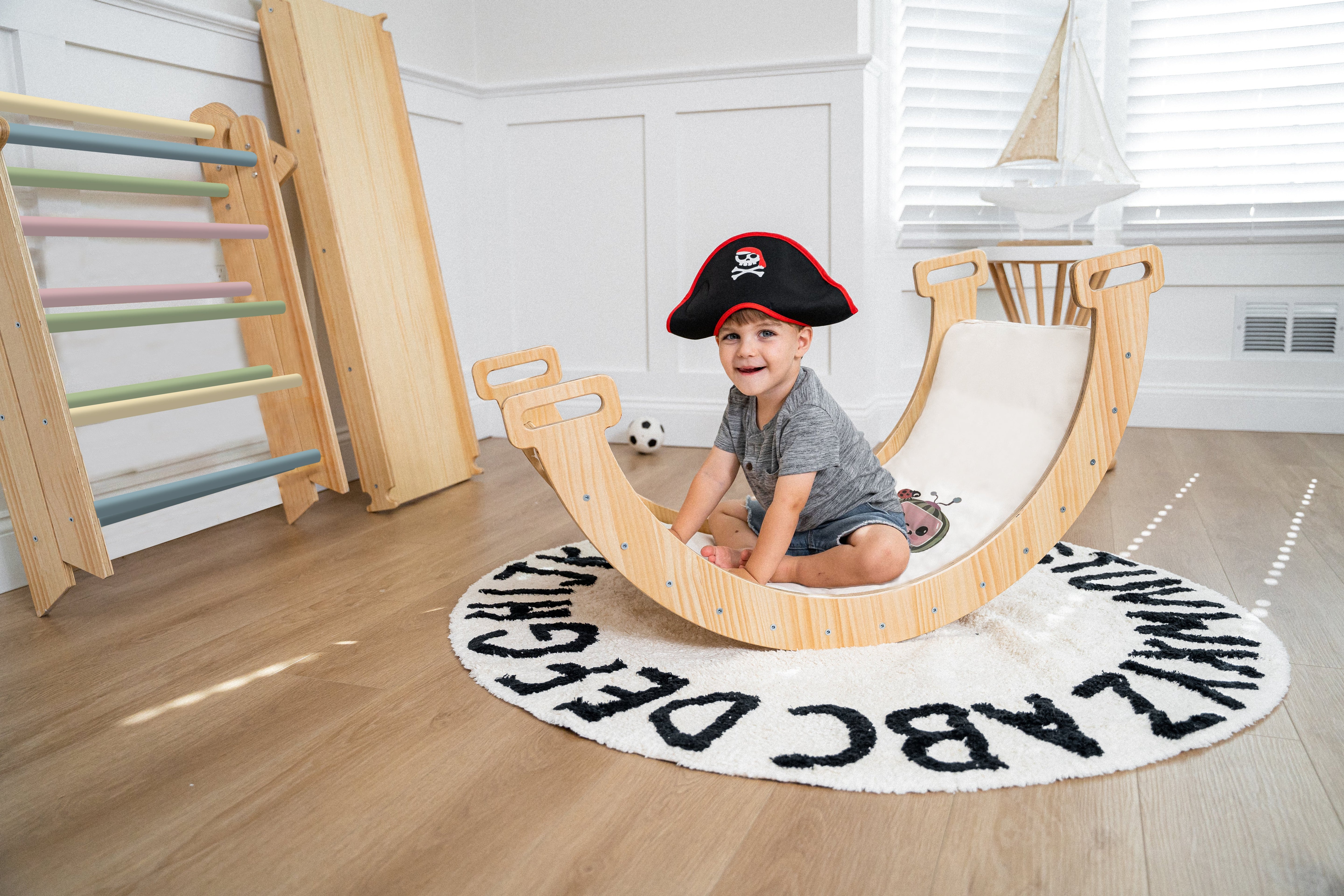 Hazel Cocomelon | Pikler Traingle, Slide & Rocker Set