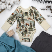 Organic Cotton Long Sleeve Baby Bodysuit, Crispin