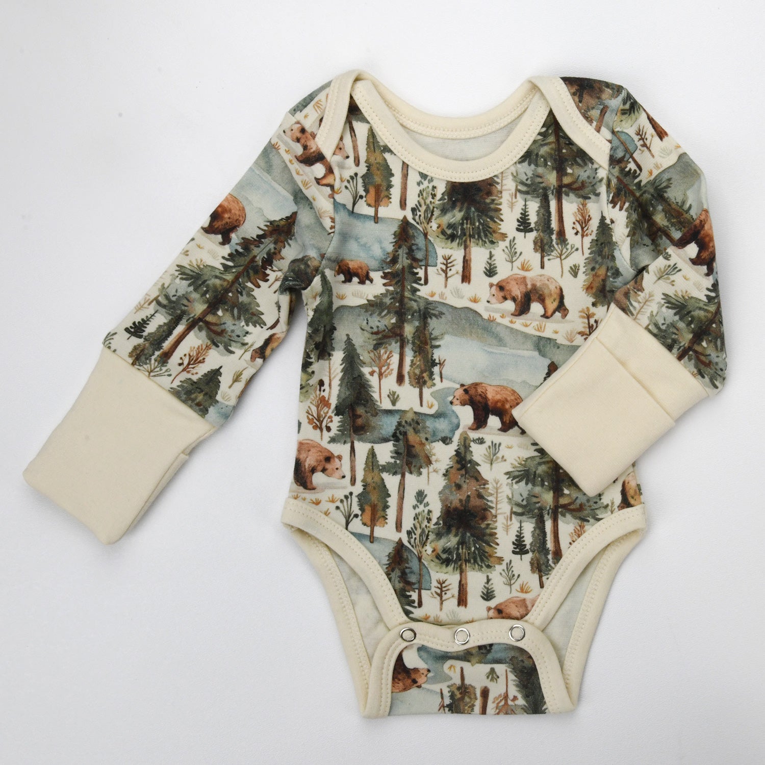 Organic Cotton Long Sleeve Baby Bodysuit, Crispin