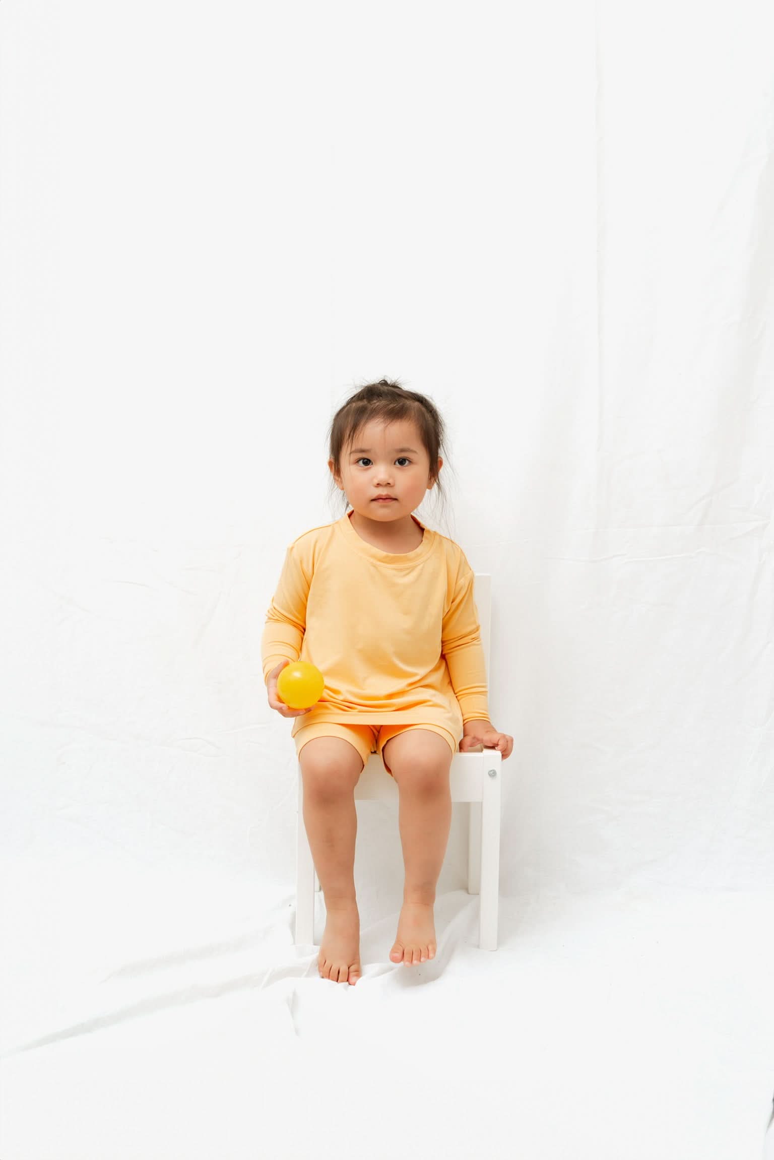 Papaya | Children's Long Sleeve Biker Short Set