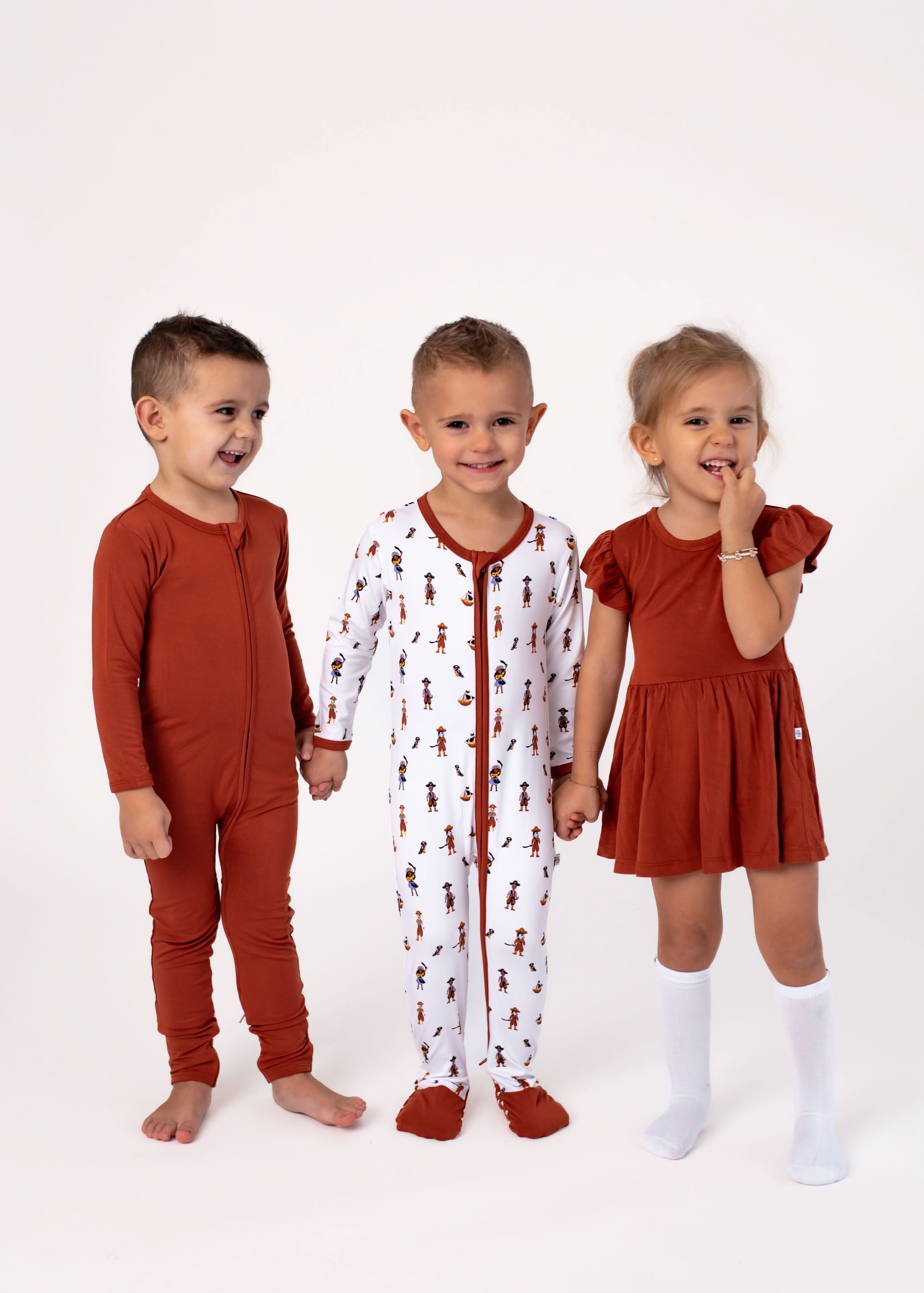 Pecan | Flutter Bodysuit Dress