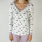 Elephant | Adult Long Sleeve V Neck