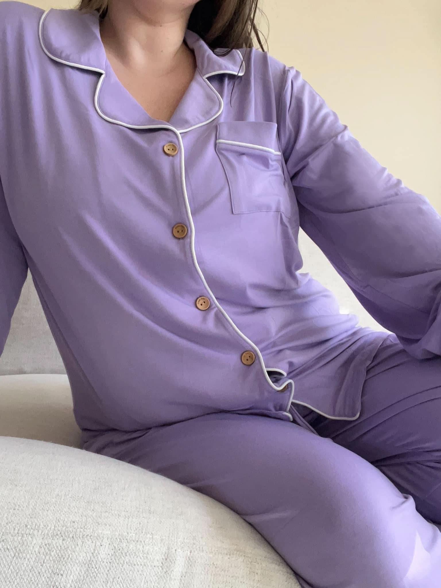 Lavender | Adult Button Pajama Top