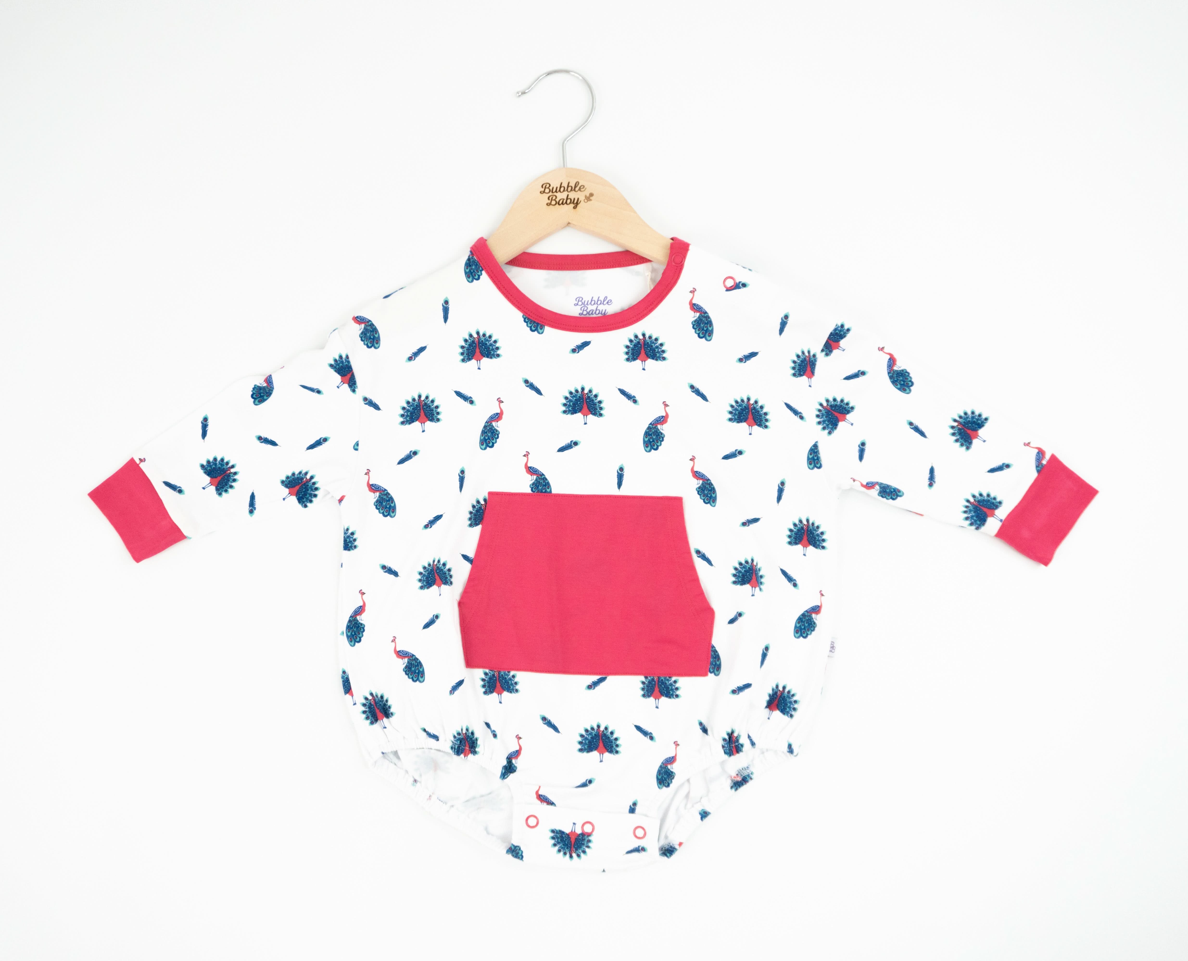 Peacock | Long Sleeve Bubble Romper