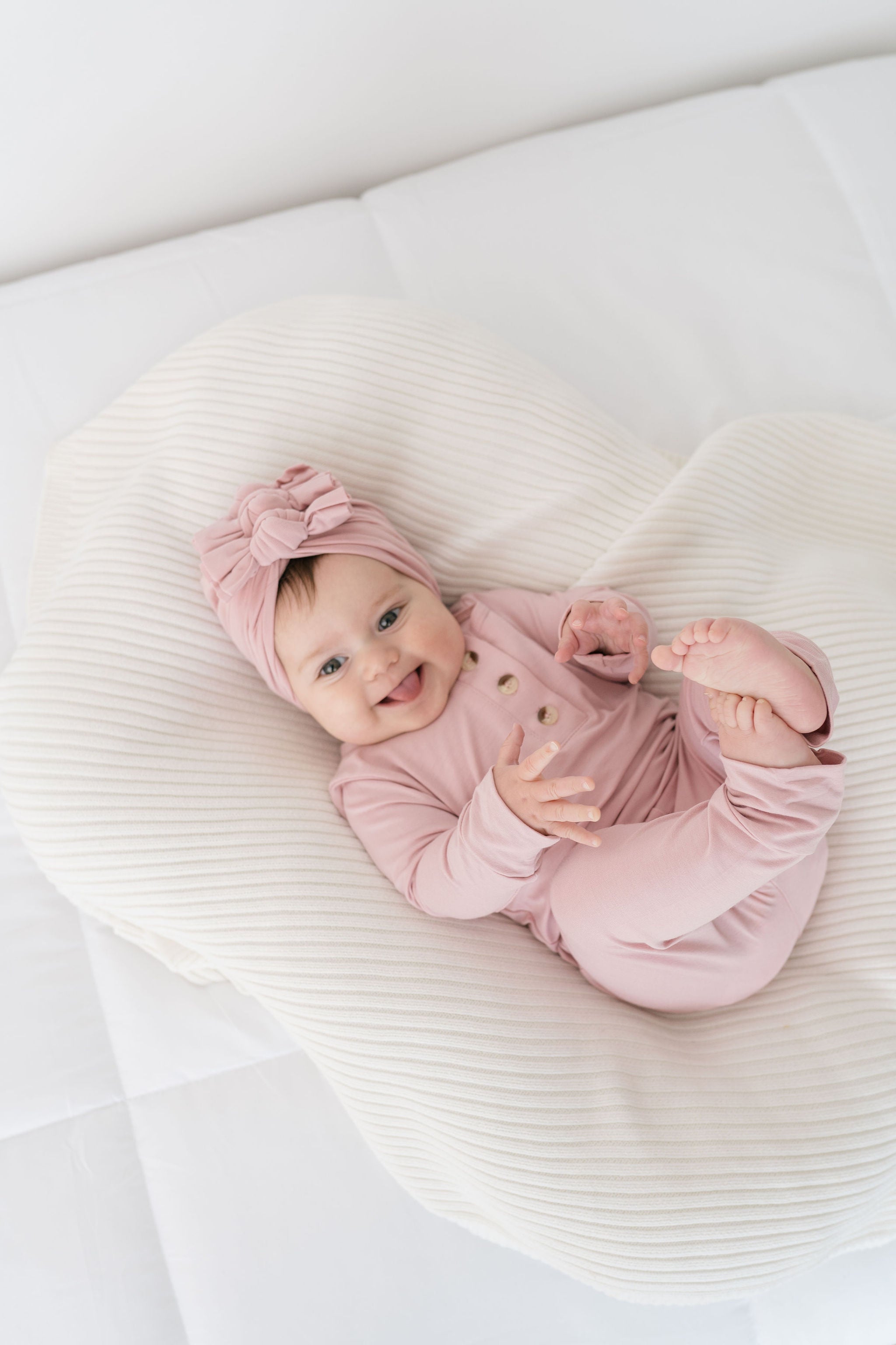 Top and Bottom Baby Outfit for Girls (Newborn - 12 months) - Dusty Rose