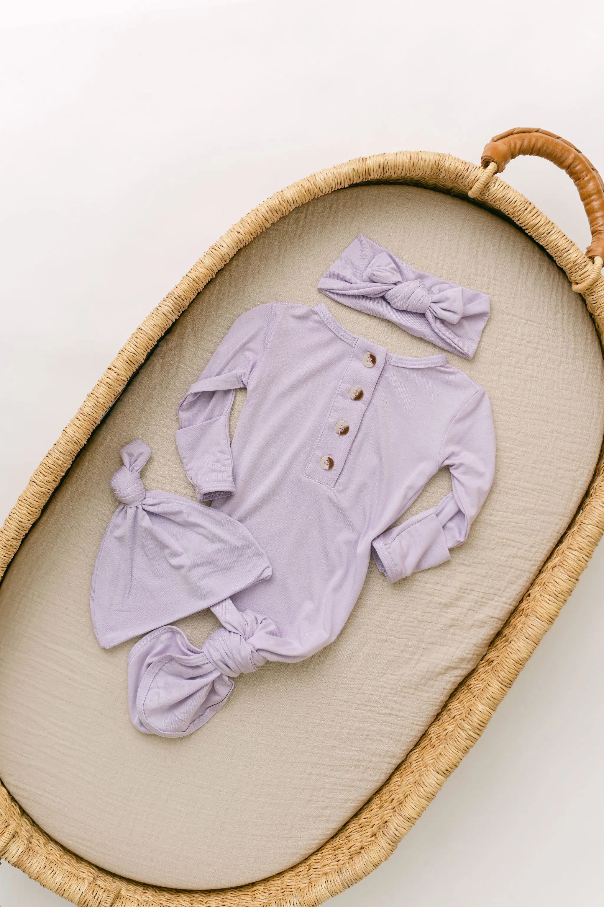 Stroller Society Newborn Gowns and Hat Set with Headband - Bloom
