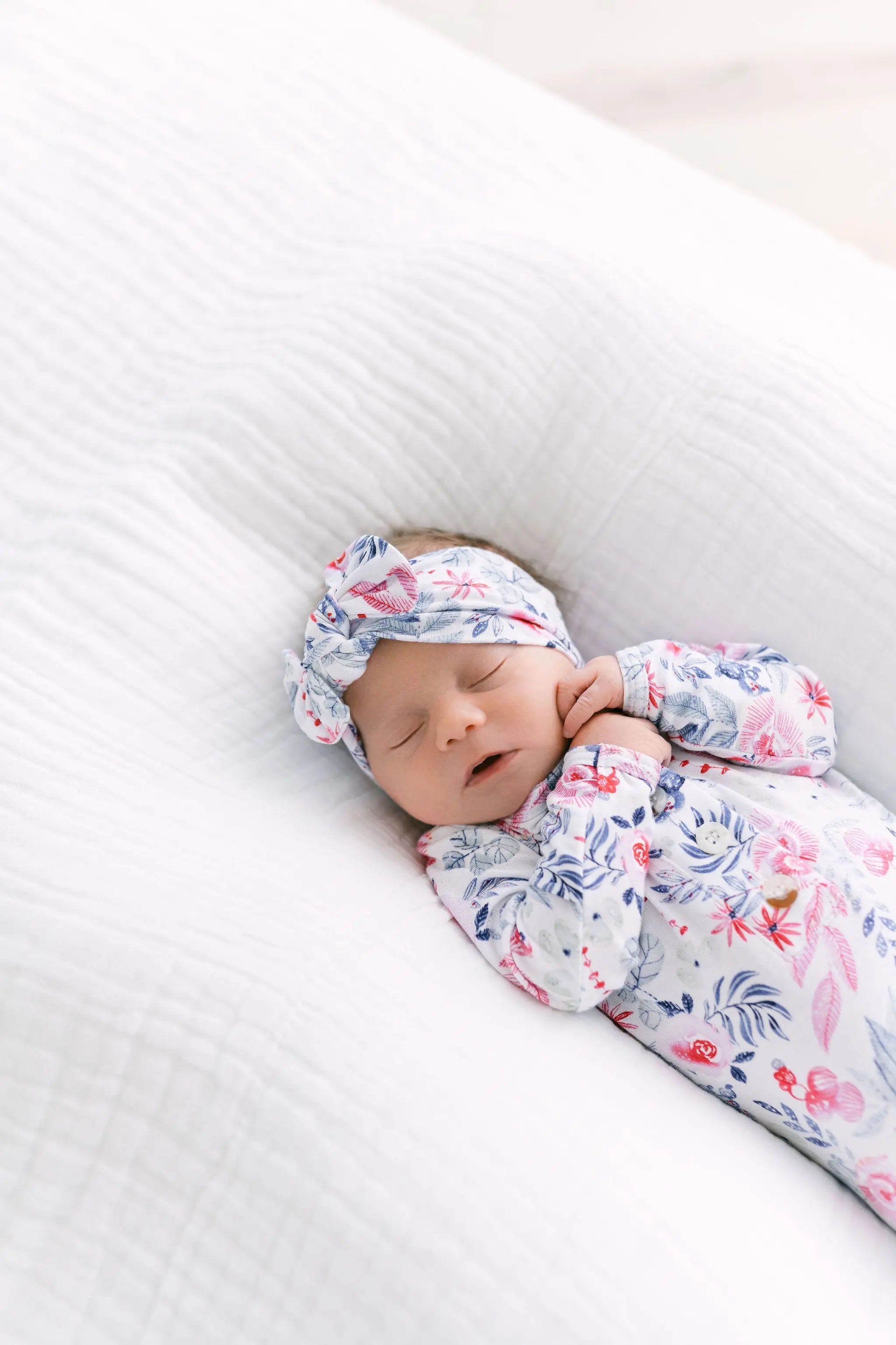 Stroller Society Newborn Gowns and Hat Set with Headband - Bloom