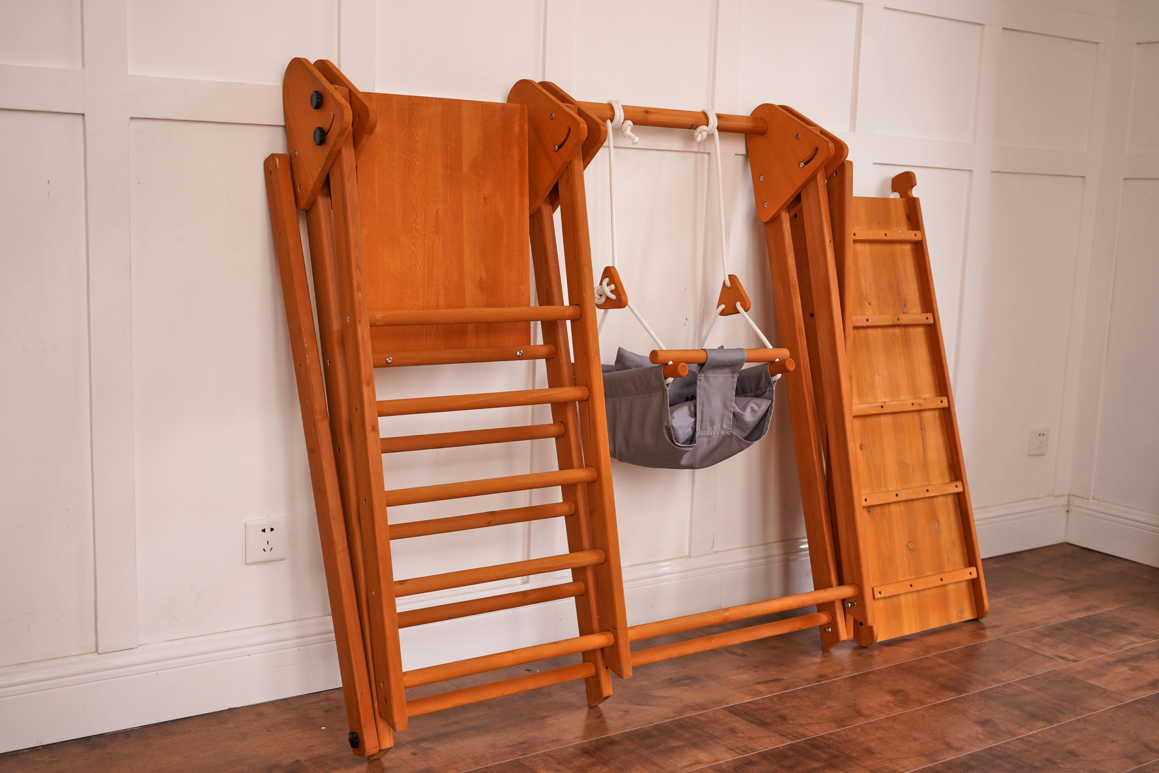 Juniper Folding Indoor & Outdoor Playset | Wooden Climber for Toddlers