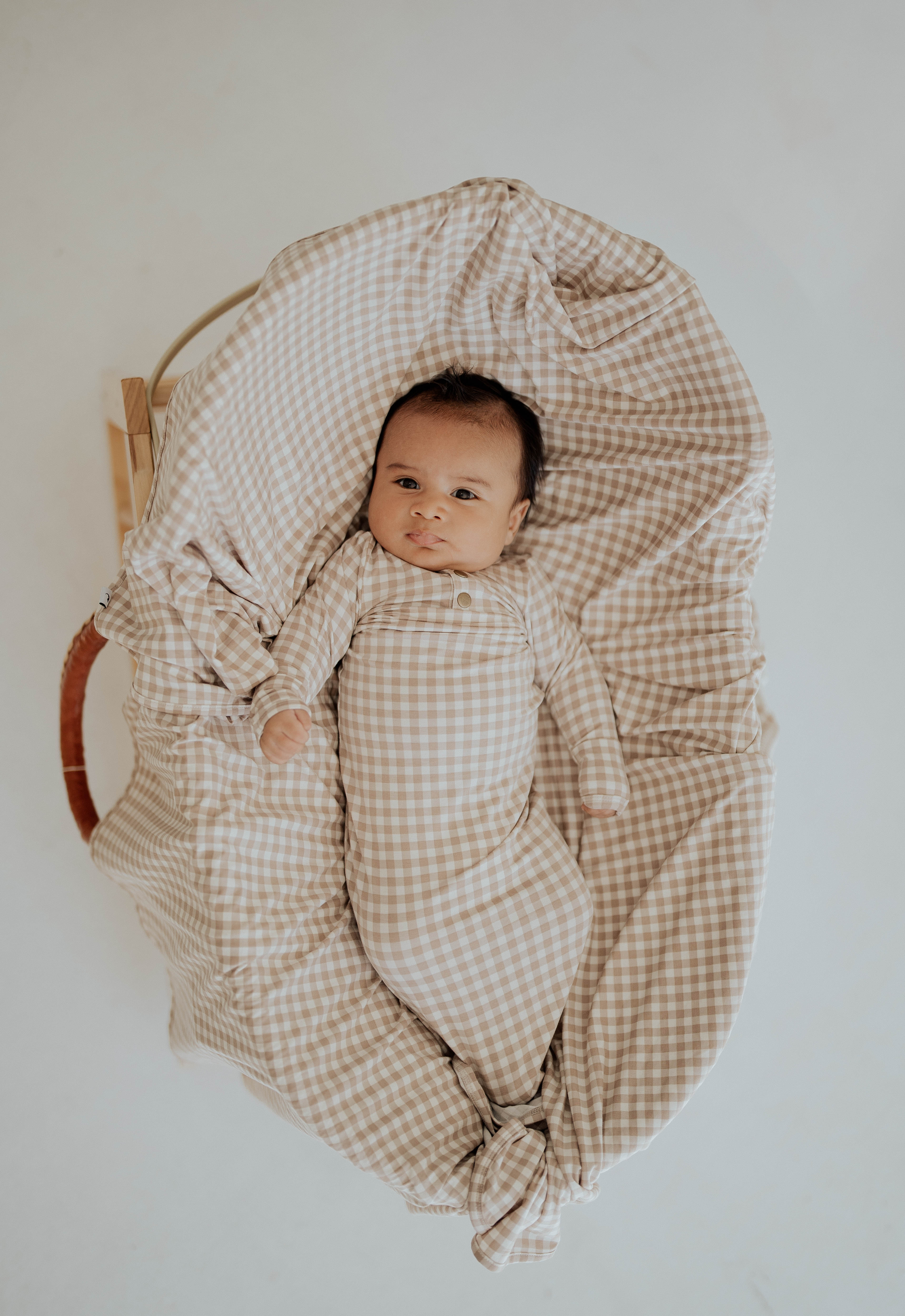 Gingham Print Knotted Sleeper