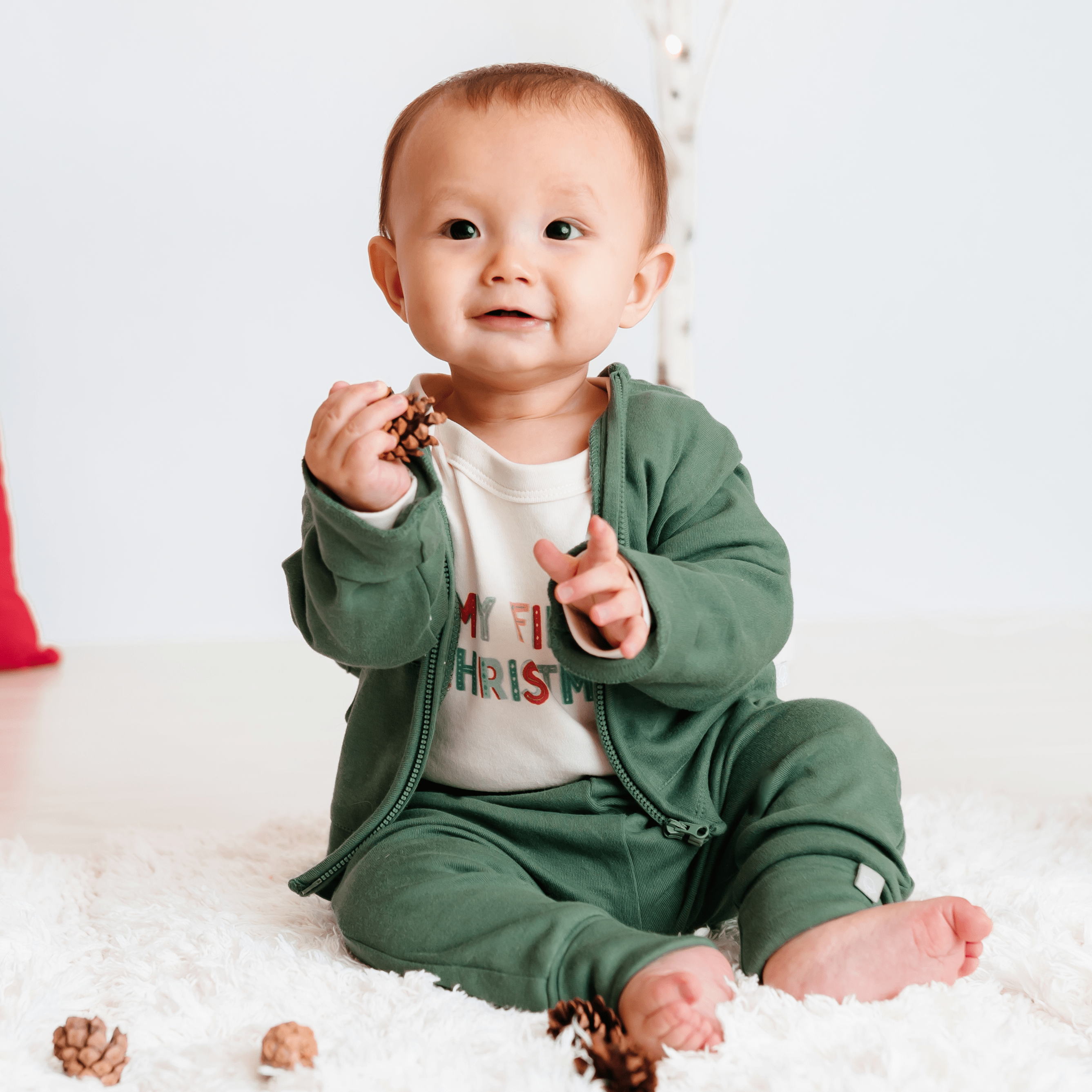 hoodie | pine green