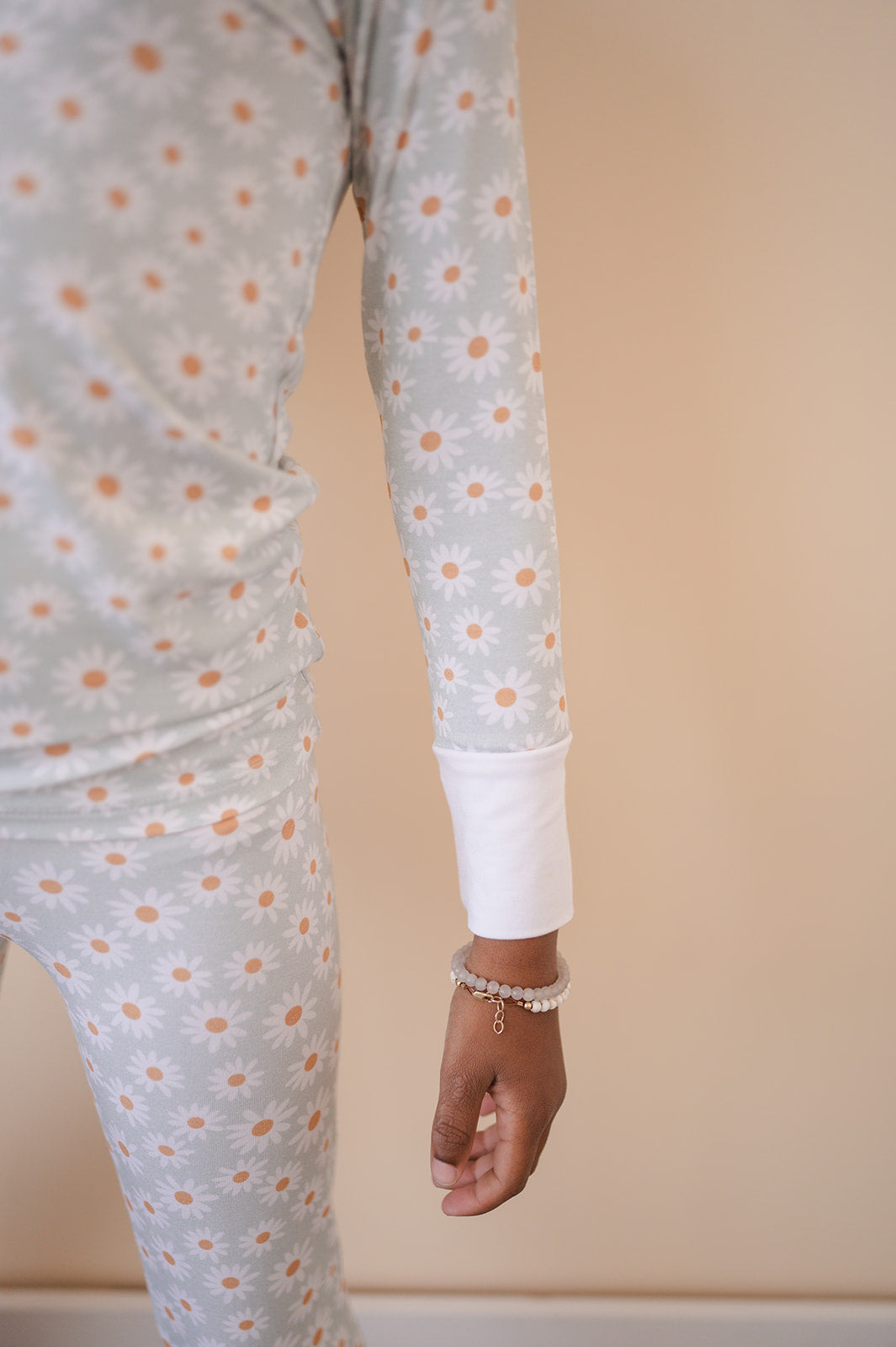 Blue Daisy Floral Bamboo Kids Pajama Set