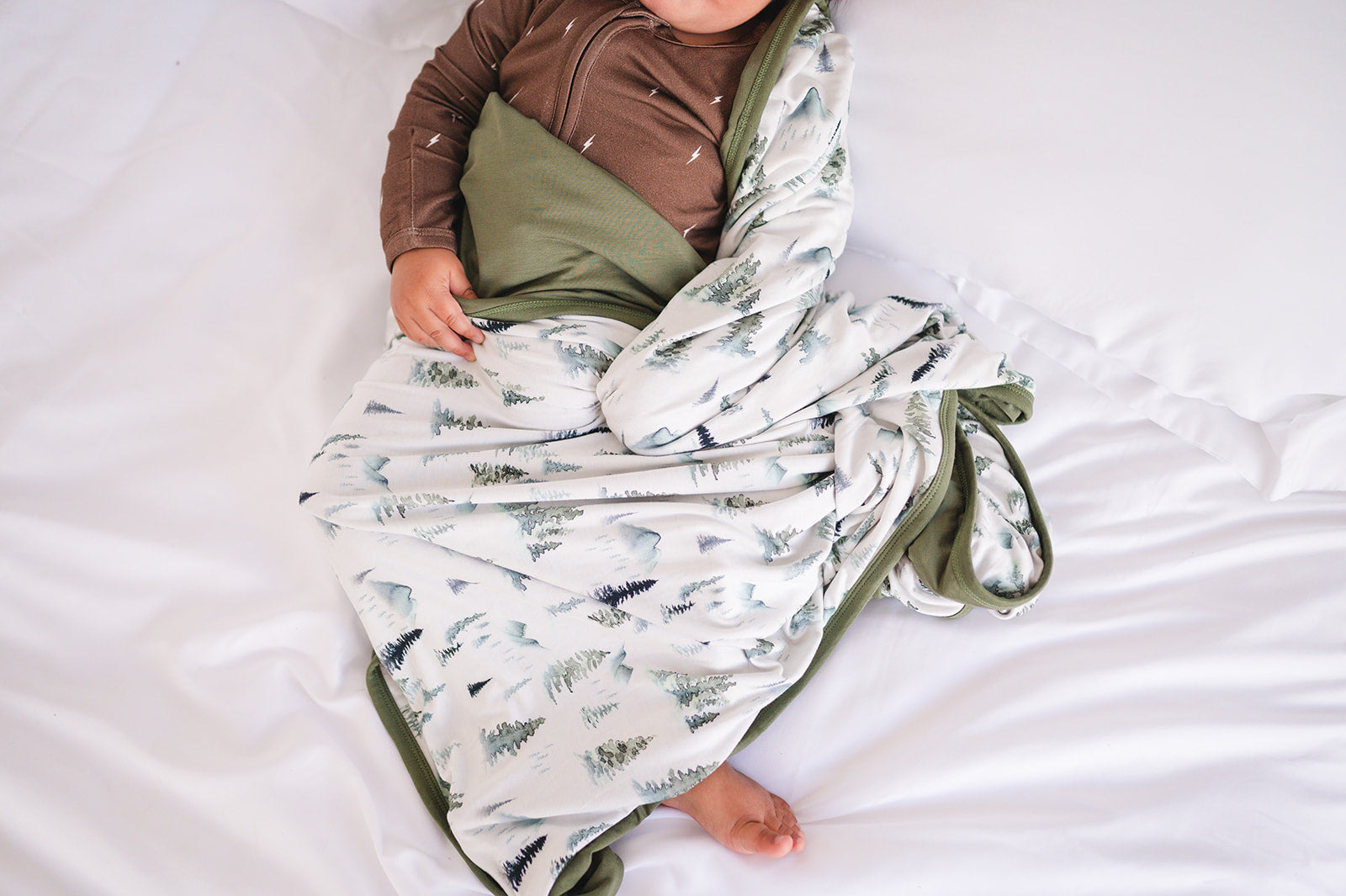 Green Forest Bamboo Reversible Blanket