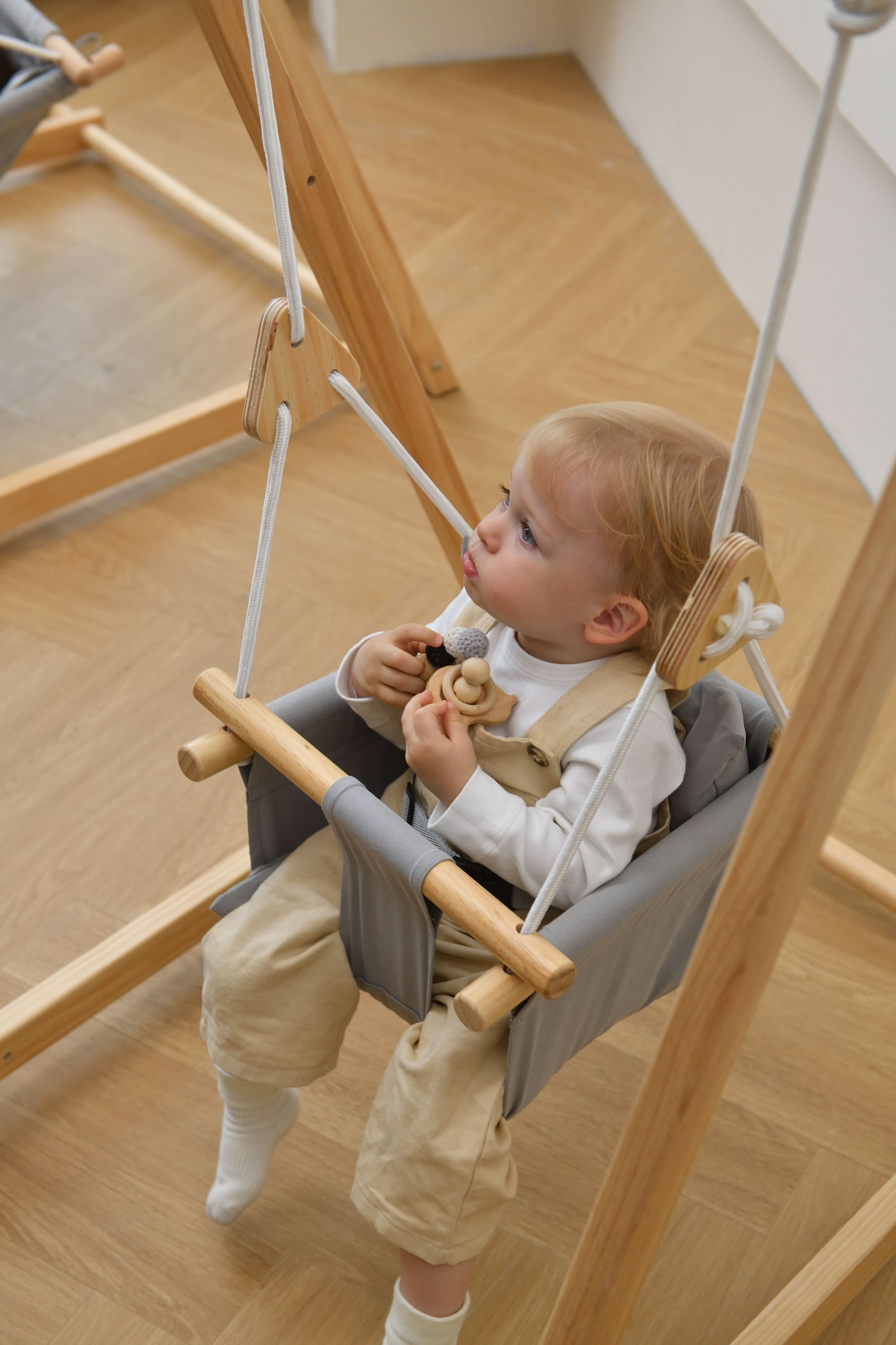 Spruce | Foldable Baby Swing - Beige