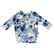 Denim Tie Dye Ribbed Lounge Top