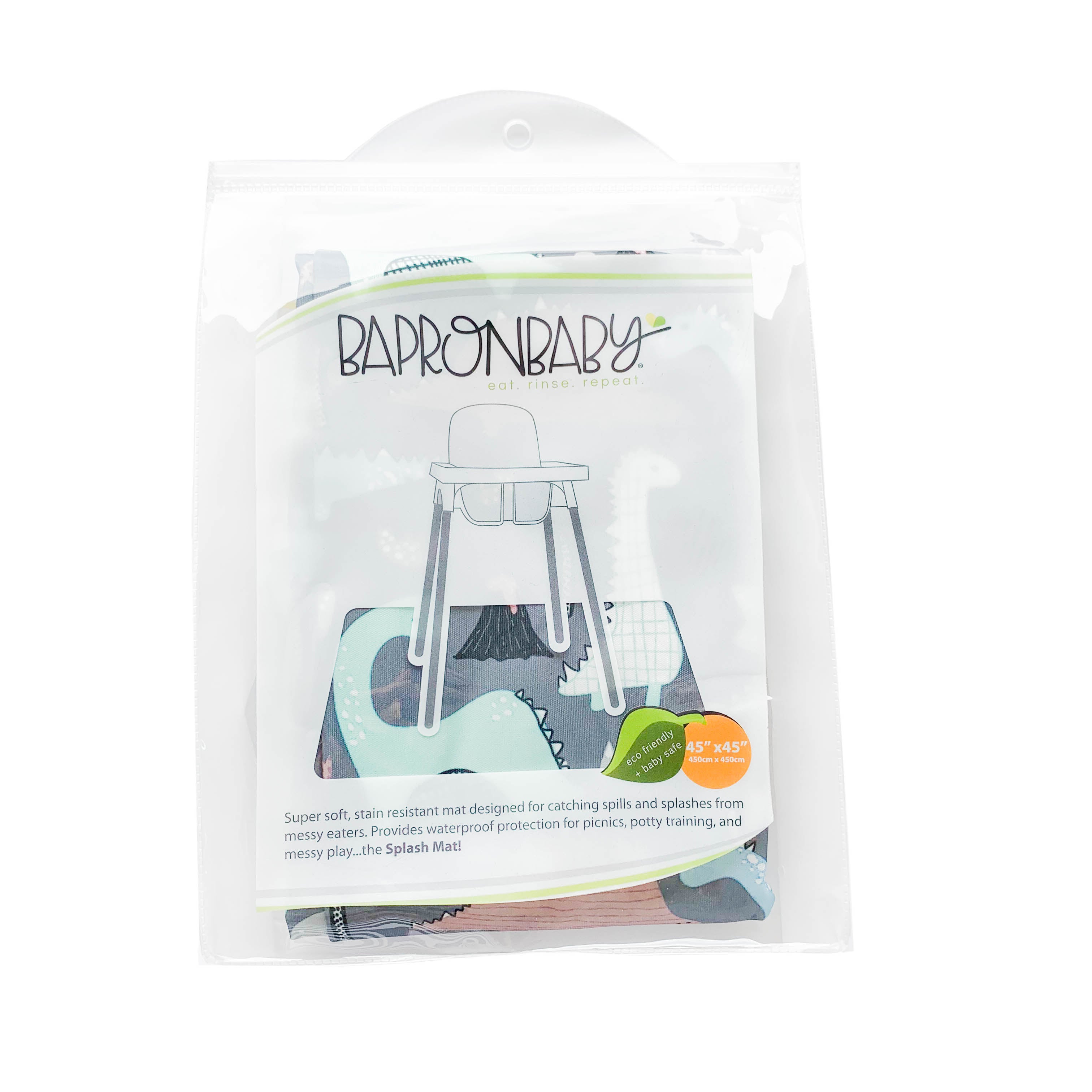 Dinosaur Drawing Splash Mat - A Waterproof Catch-All for Highchair Spills and More!