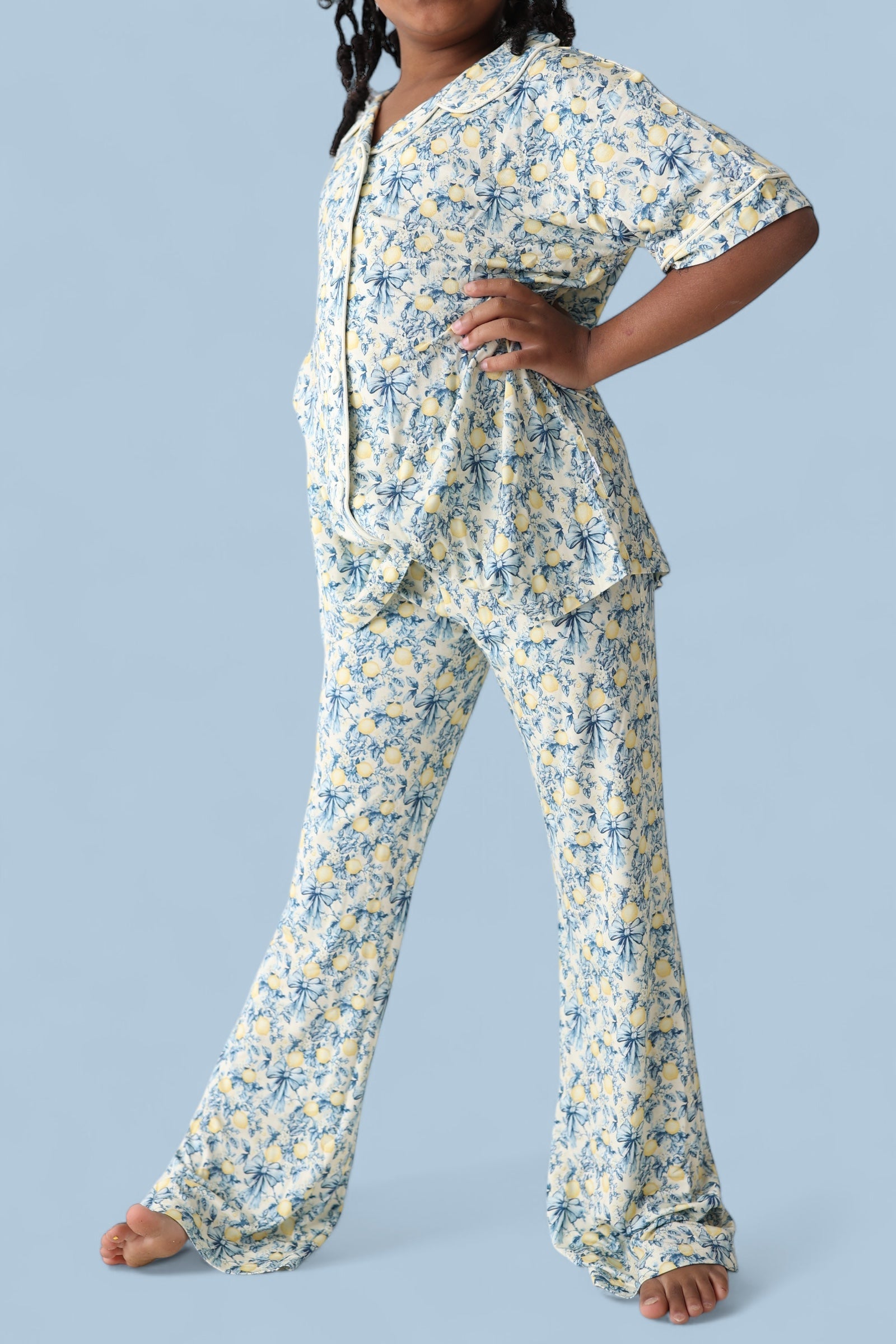 VINTAGE CITRUS TOILE DREAM GIRL'S FLARE SET