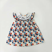 God bless America embroidery dress