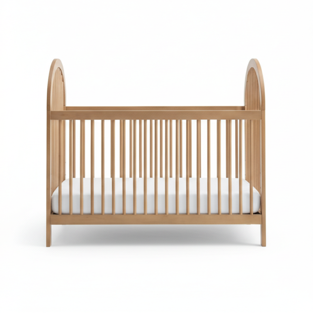Everlee 3-in-1 Island Crib, Honey Wood