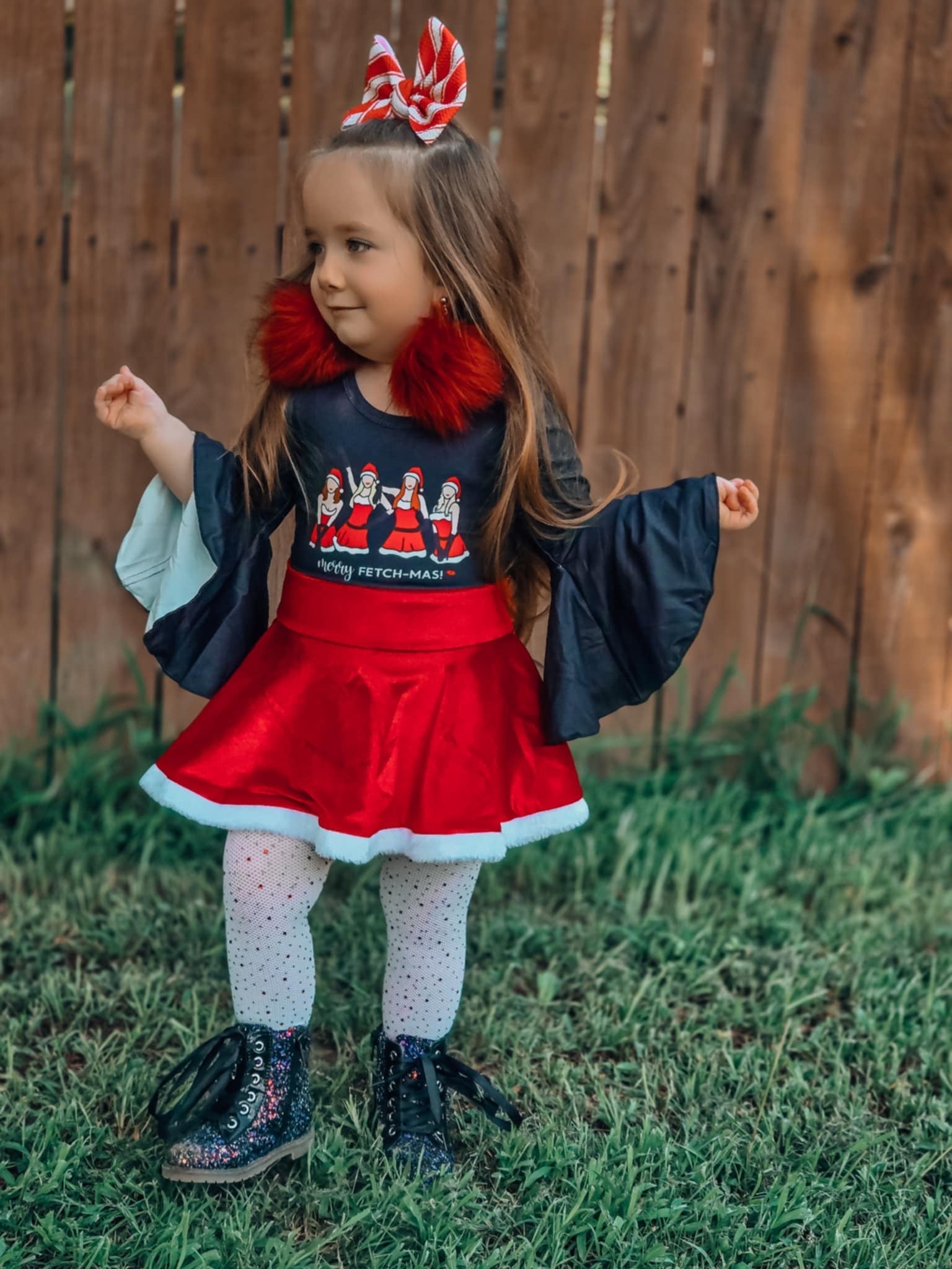 Christmas fetch skirted leo- One Piece